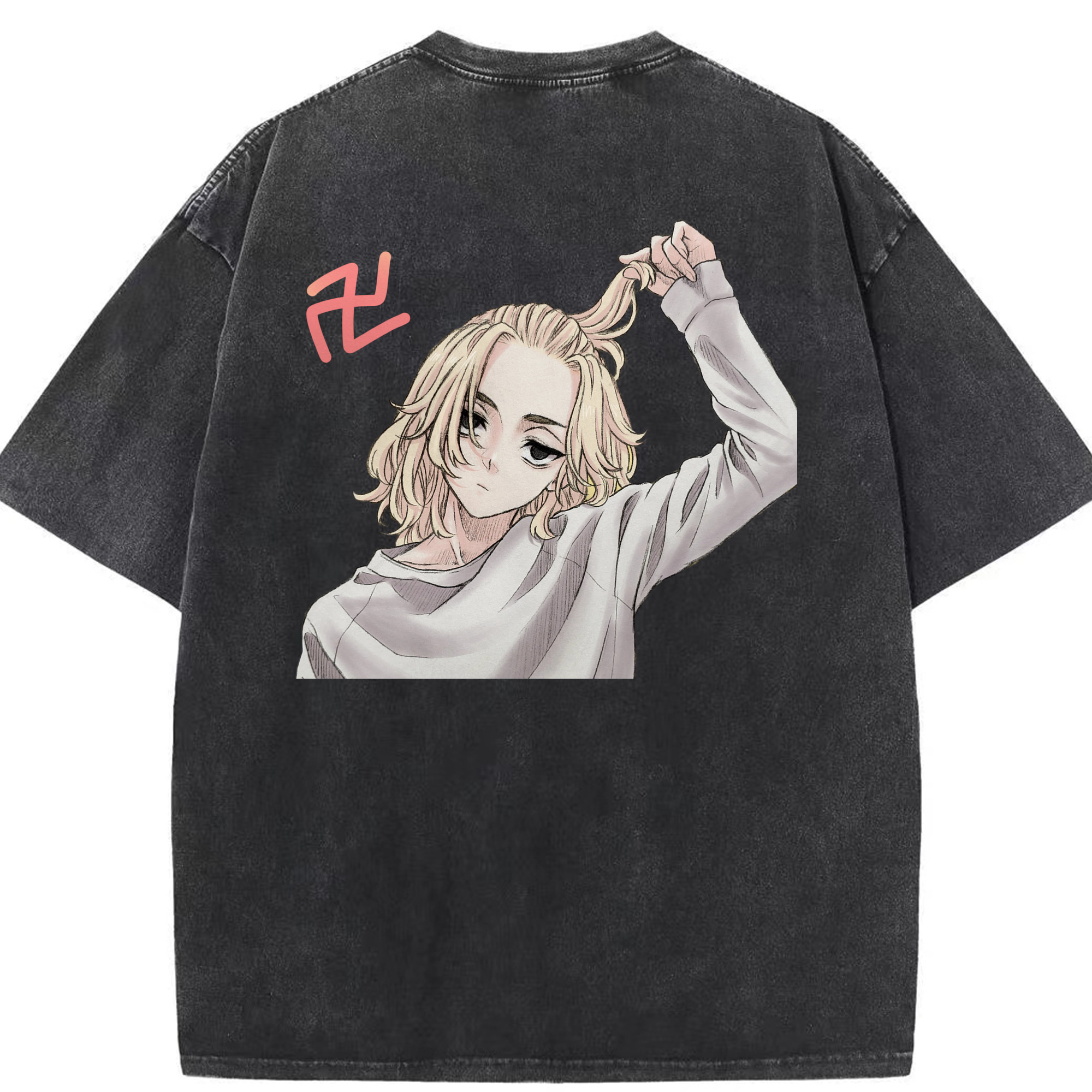（画像用） 東京リベンジャーズ Tokyo Revengers 綿100% ヴィンテージ風 半袖Tシャツ（背面プリント）