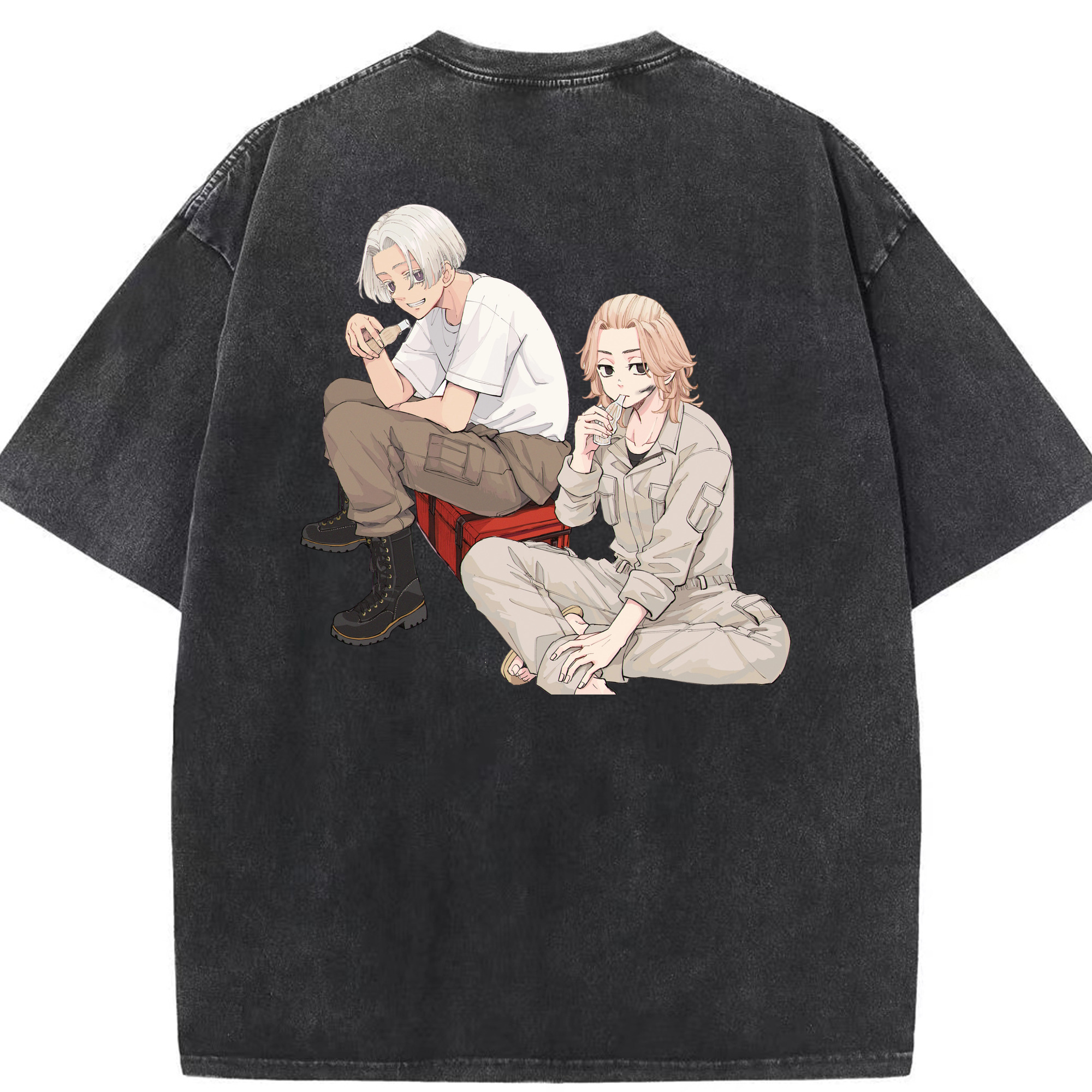 （画像用） 東京リベンジャーズ Tokyo Revengers 綿100% ヴィンテージ風 半袖Tシャツ（背面プリント）