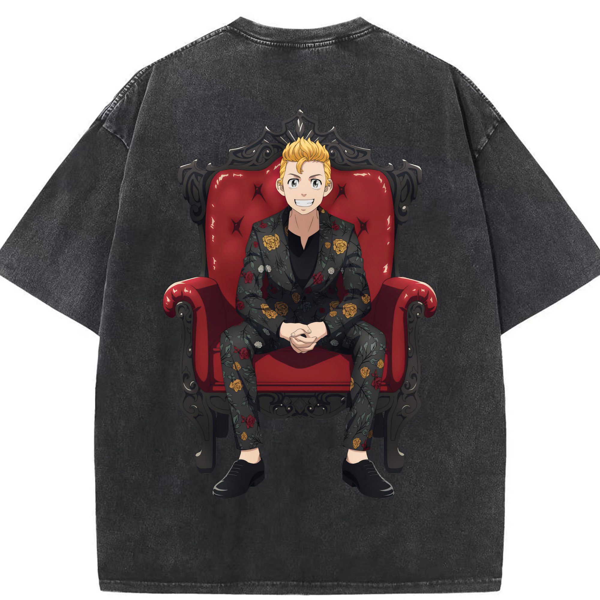 （画像用） 東京リベンジャーズ Tokyo Revengers 綿100% ヴィンテージ風 半袖Tシャツ（背面プリント）