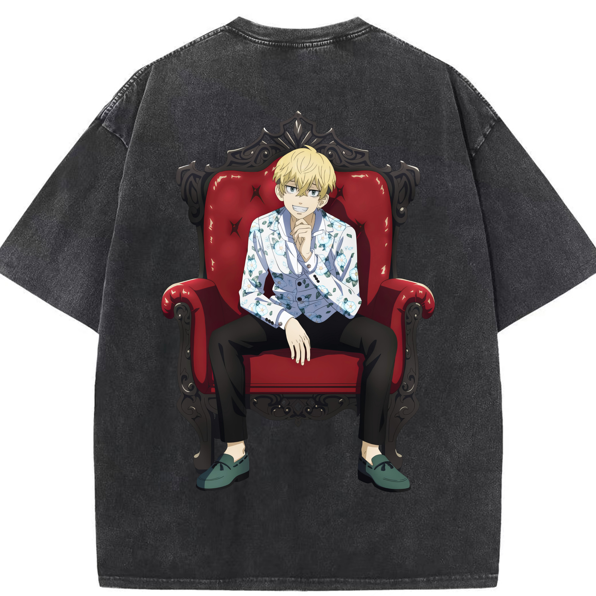 （画像用） 東京リベンジャーズ Tokyo Revengers 綿100% ヴィンテージ風 半袖Tシャツ（背面プリント）