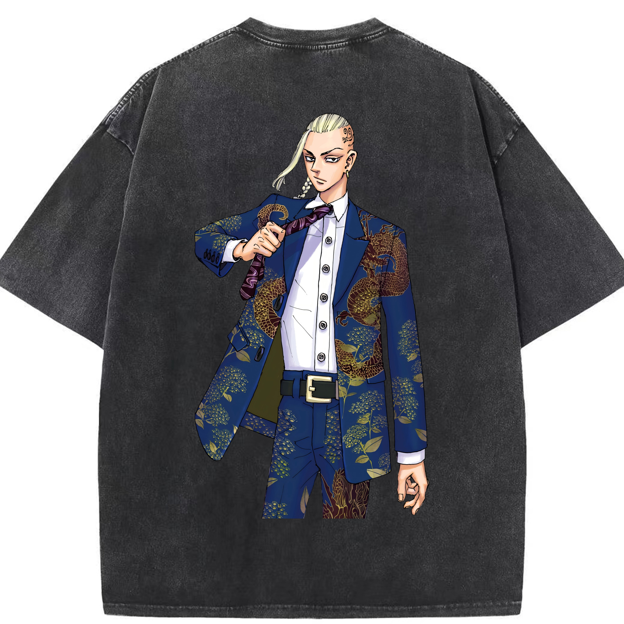 （画像用） 東京リベンジャーズ Tokyo Revengers 綿100% ヴィンテージ風 半袖Tシャツ（背面プリント）