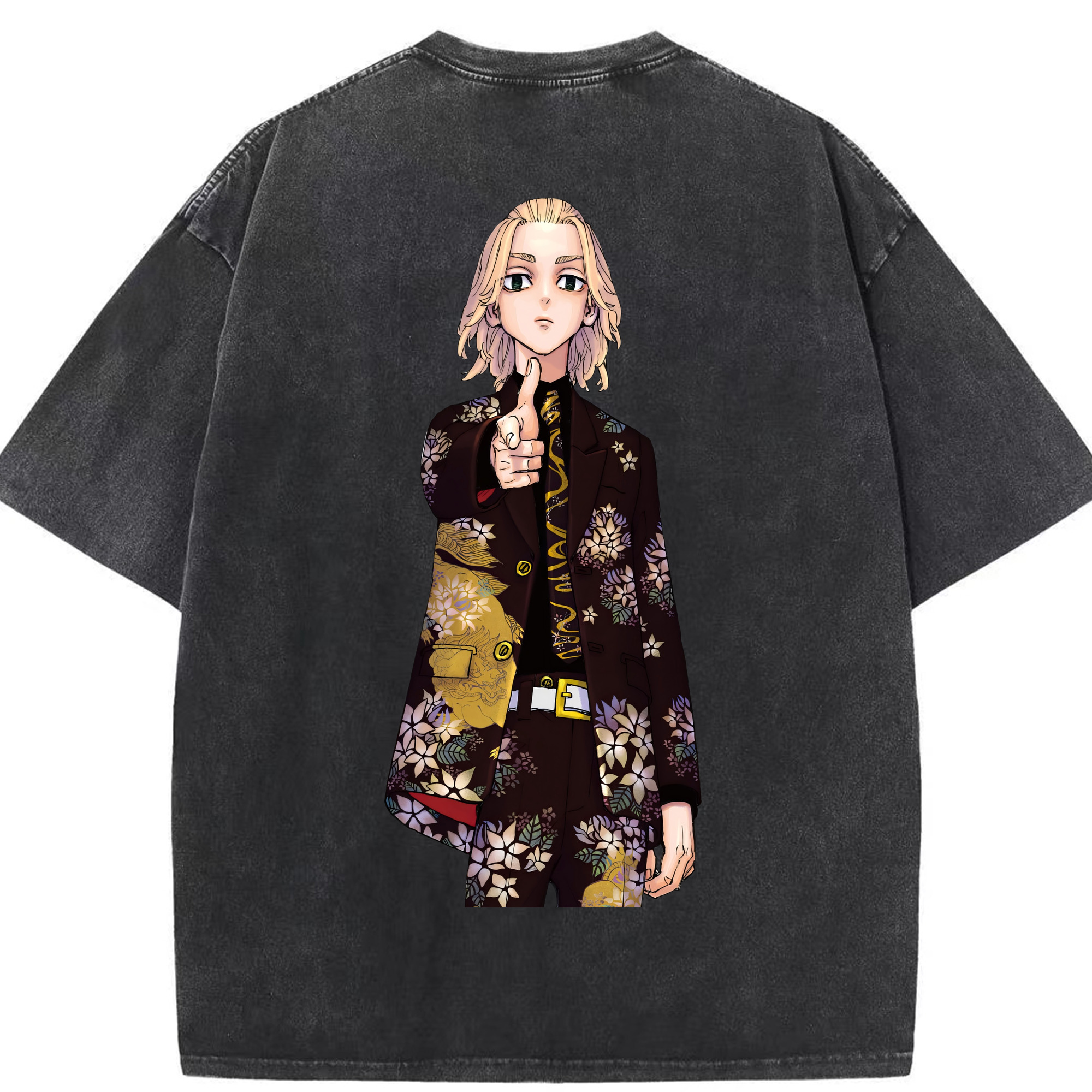 （画像用） 東京リベンジャーズ Tokyo Revengers 綿100% ヴィンテージ風 半袖Tシャツ（背面プリント）