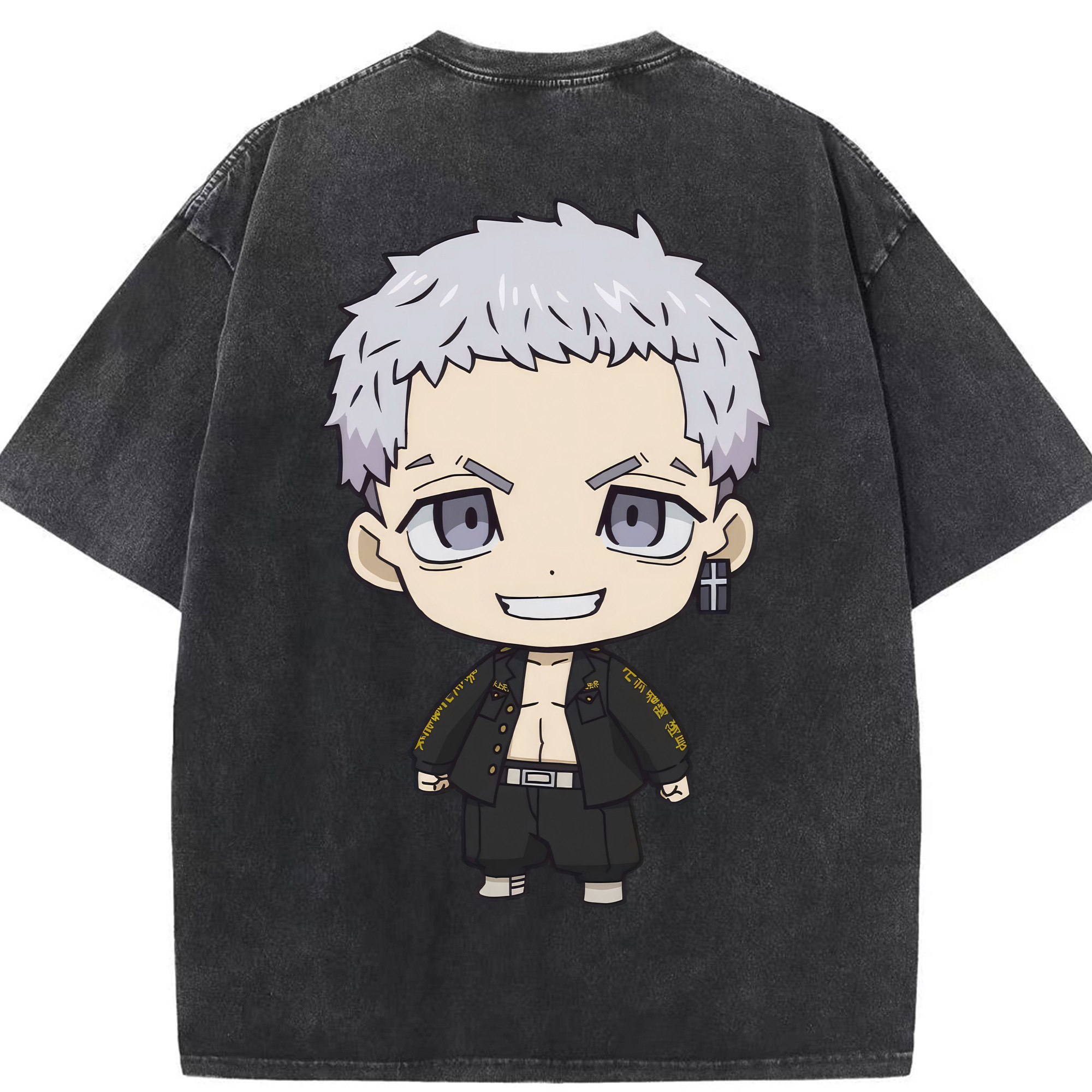 （画像用） 東京リベンジャーズ Tokyo Revengers 綿100% ヴィンテージ風 半袖Tシャツ（背面プリント）