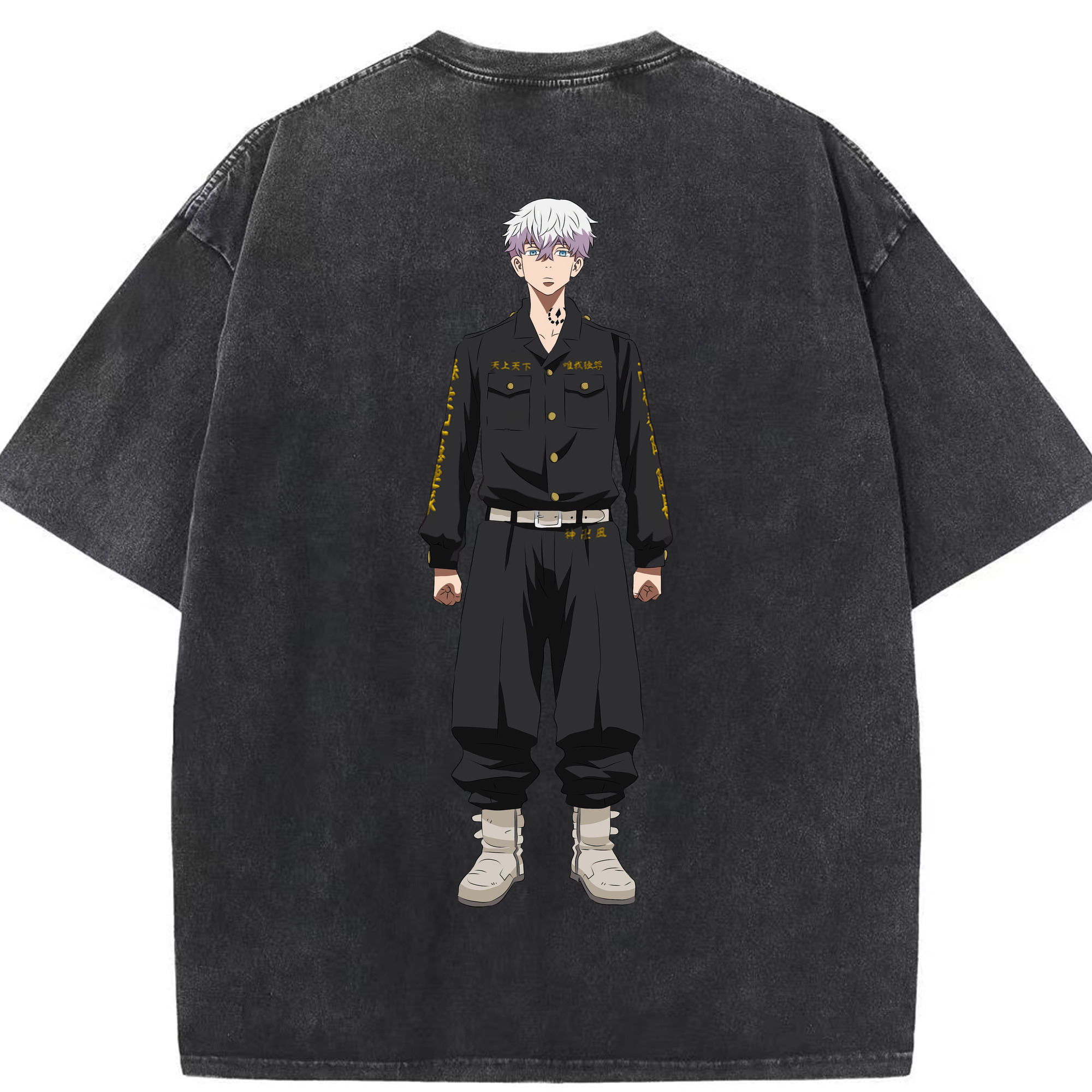（画像用） 東京リベンジャーズ Tokyo Revengers 綿100% ヴィンテージ風 半袖Tシャツ（背面プリント）