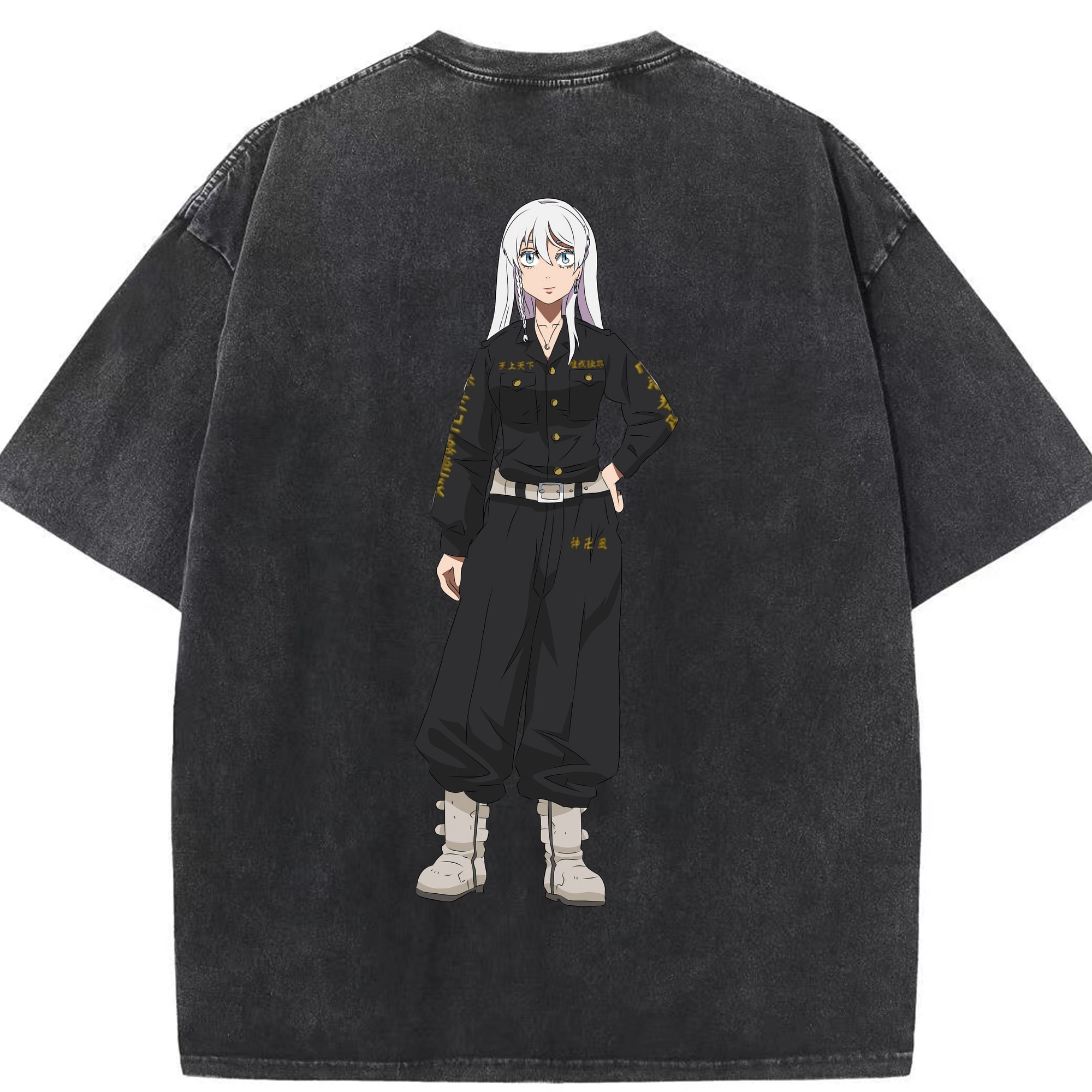 （画像用） 東京リベンジャーズ Tokyo Revengers 綿100% ヴィンテージ風 半袖Tシャツ（背面プリント）