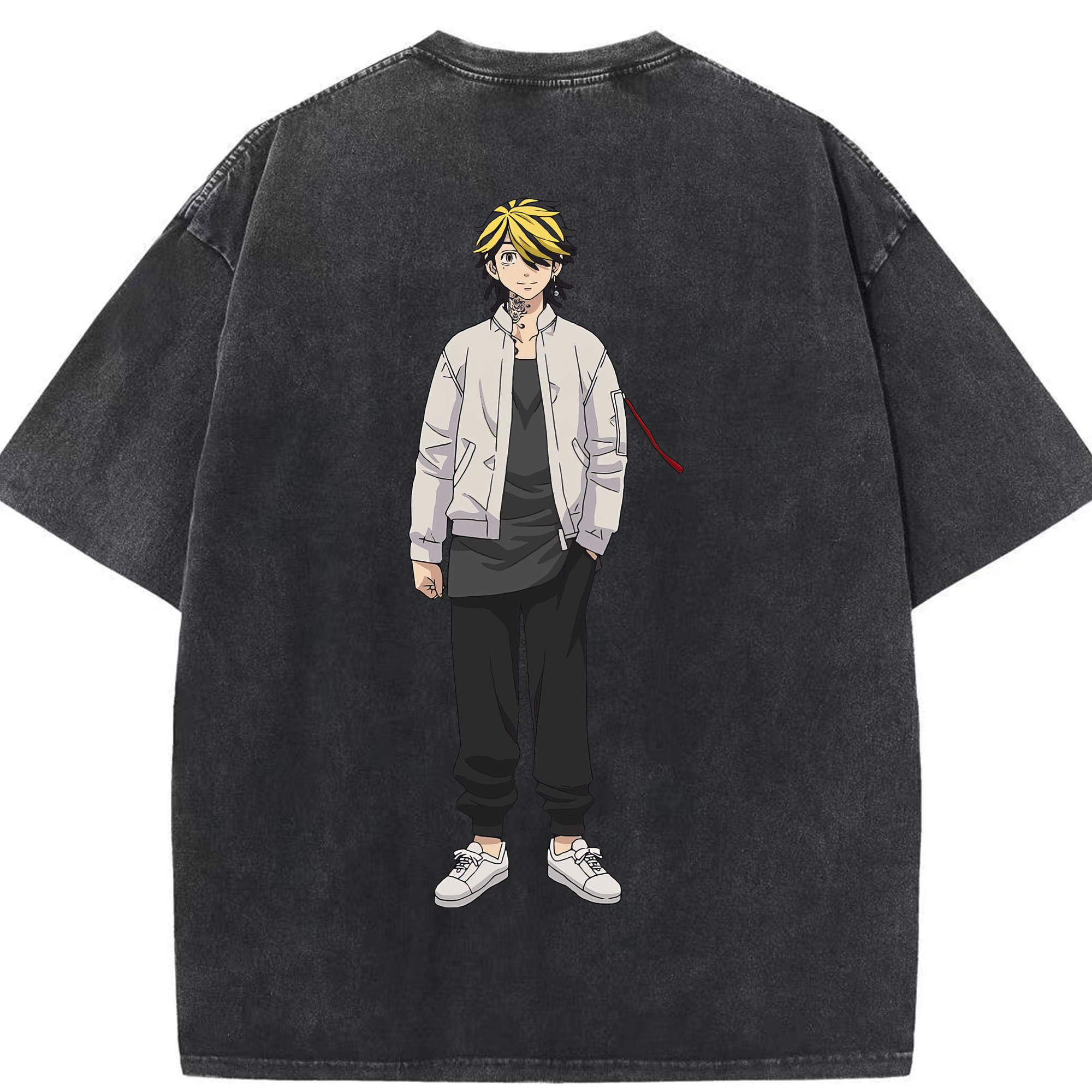 （画像用） 東京リベンジャーズ Tokyo Revengers 綿100% ヴィンテージ風 半袖Tシャツ（背面プリント）