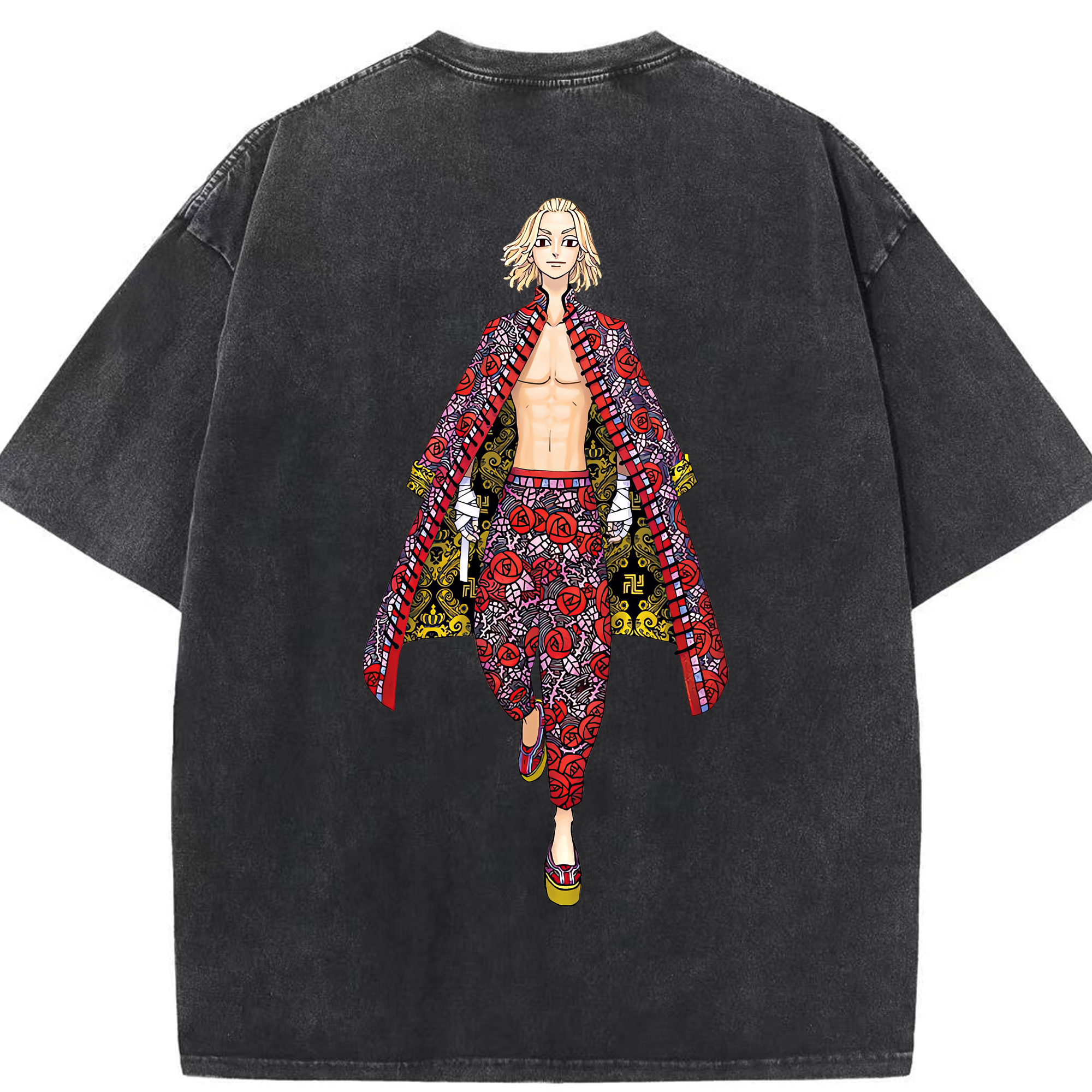 （画像用） 東京リベンジャーズ Tokyo Revengers 綿100% ヴィンテージ風 半袖Tシャツ（背面プリント）