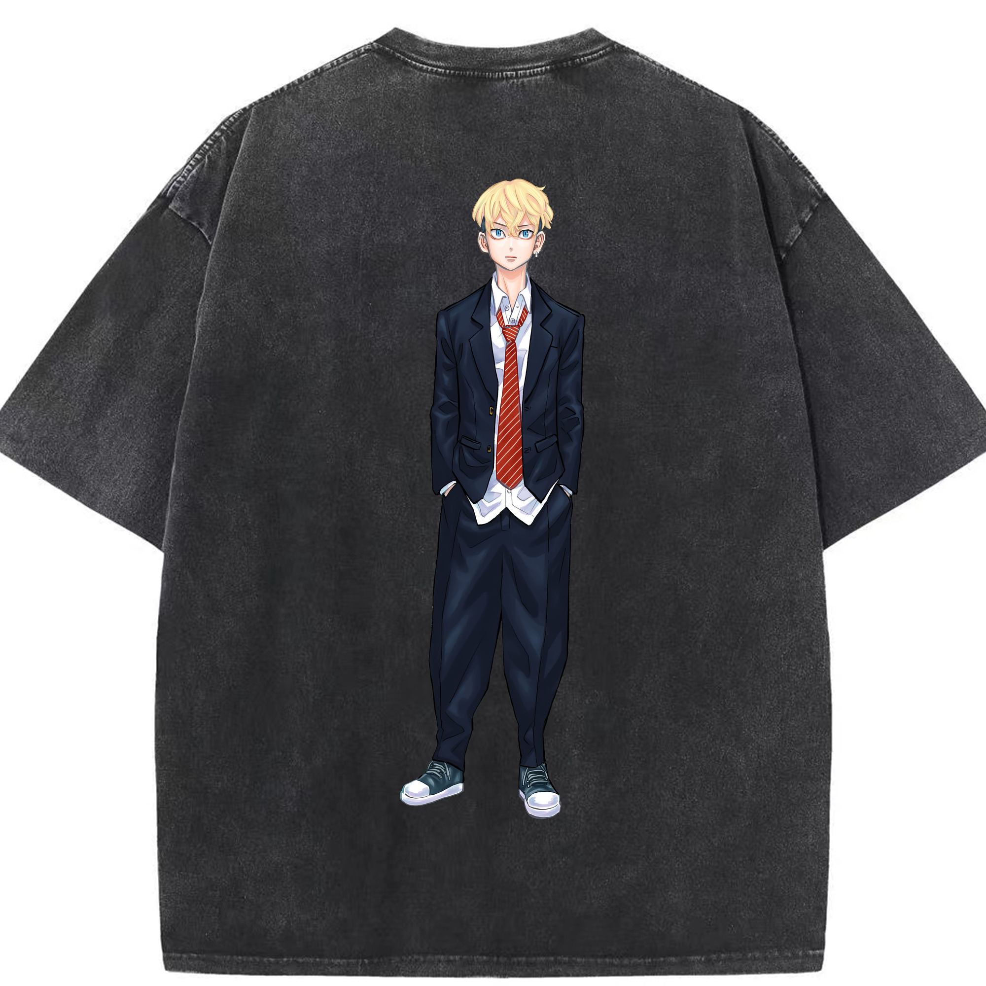 （画像用） 東京リベンジャーズ Tokyo Revengers 綿100% ヴィンテージ風 半袖Tシャツ（背面プリント）