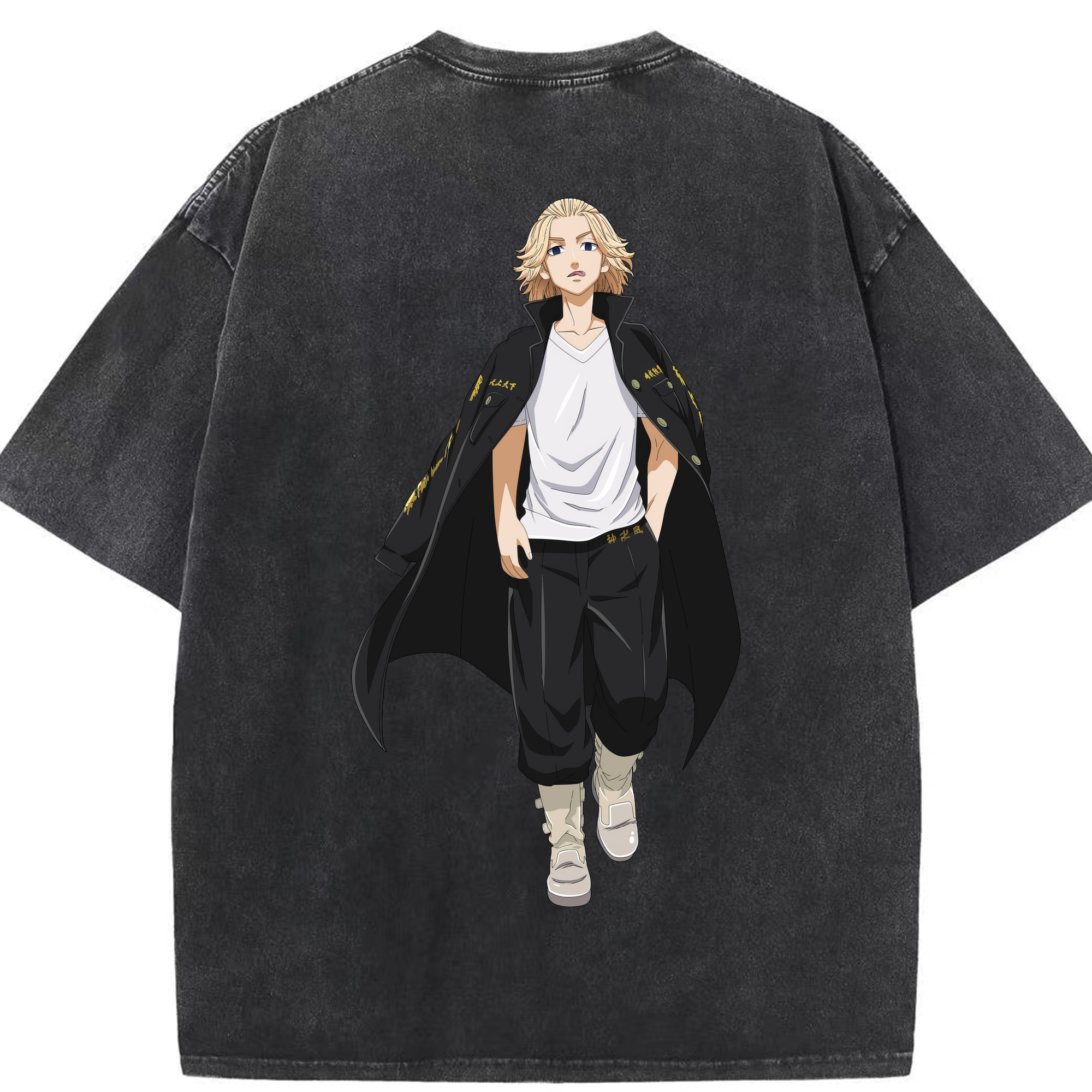 （画像用） 東京リベンジャーズ Tokyo Revengers 綿100% ヴィンテージ風 半袖Tシャツ（背面プリント）