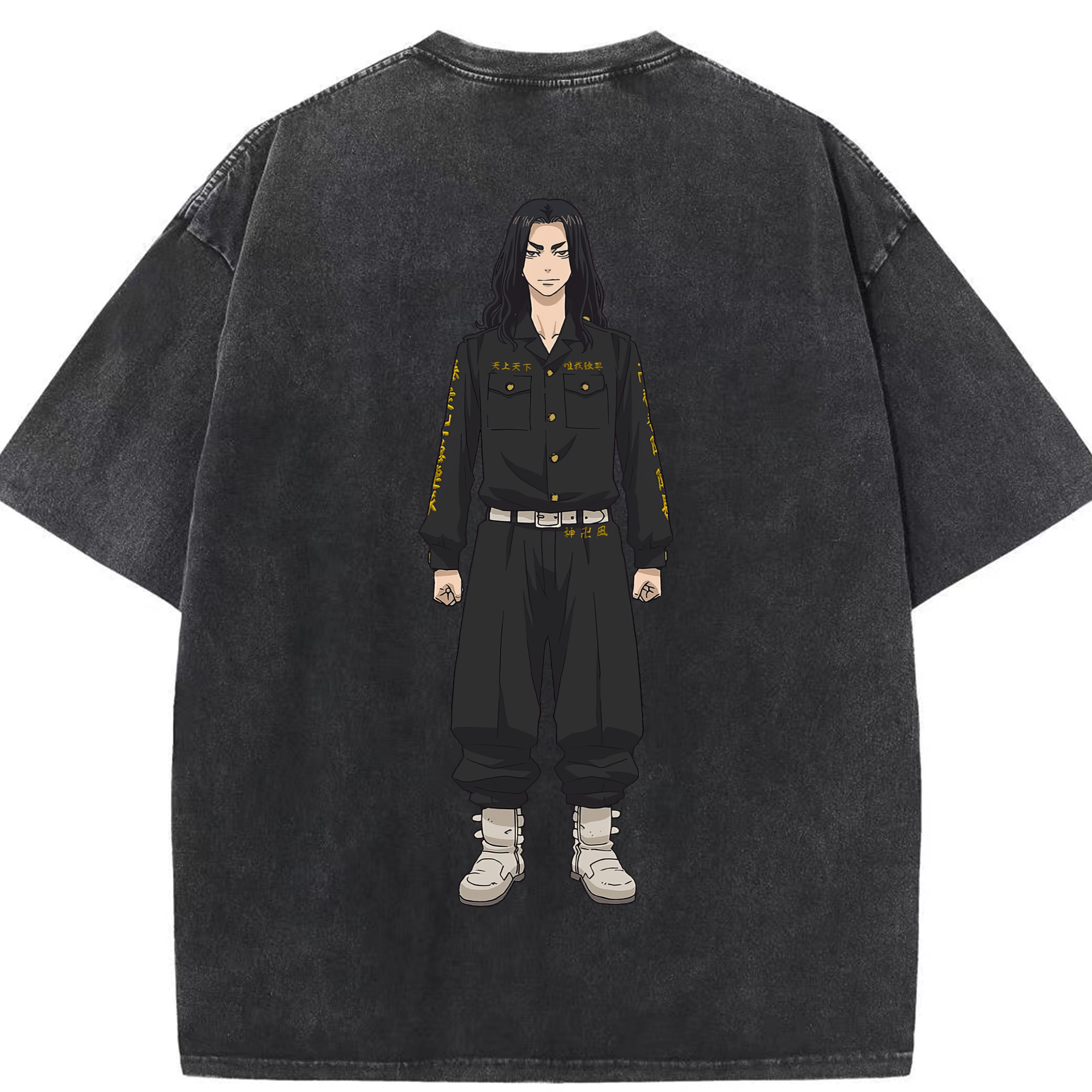 （画像用） 東京リベンジャーズ Tokyo Revengers 綿100% ヴィンテージ風 半袖Tシャツ（背面プリント）