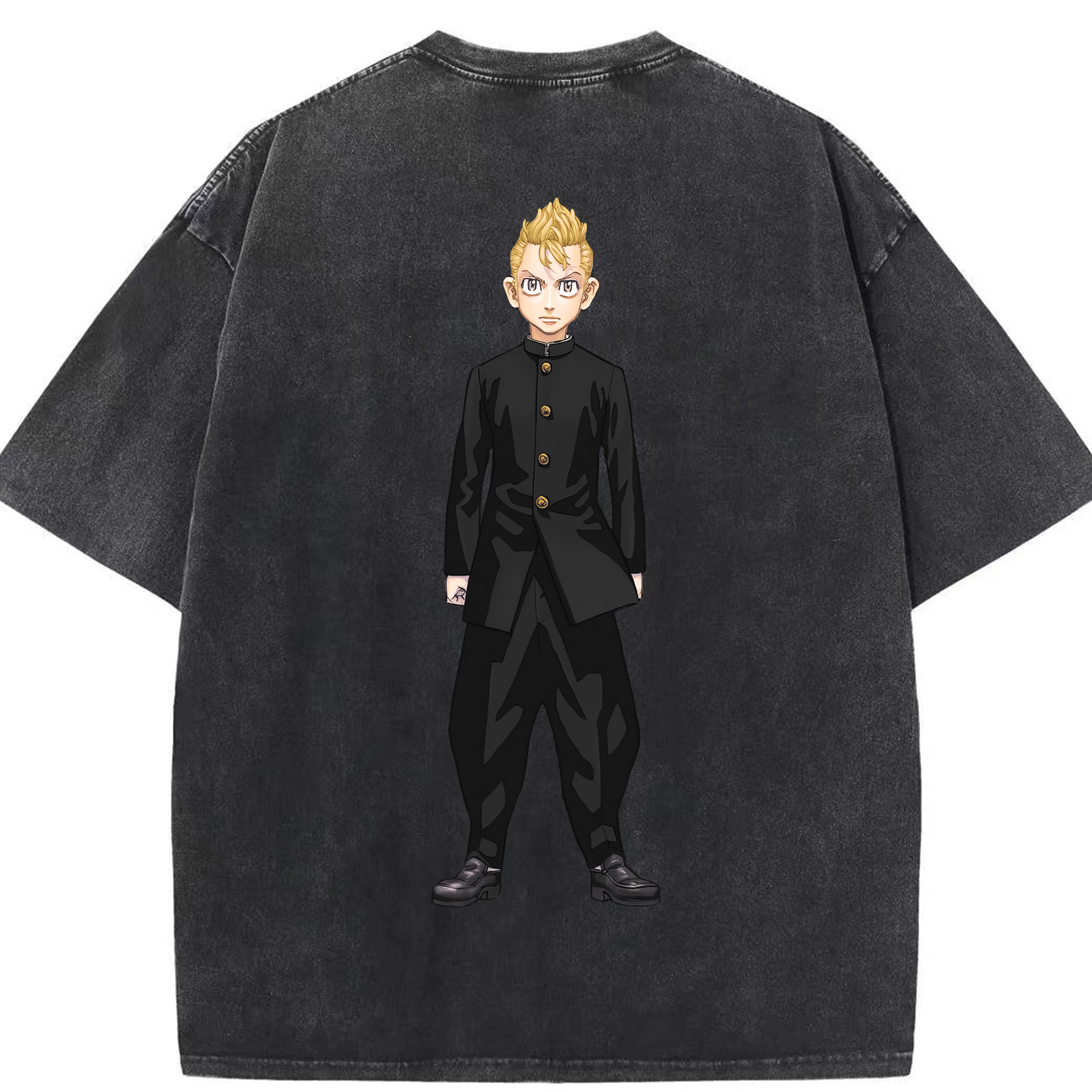 （画像用） 東京リベンジャーズ Tokyo Revengers 綿100% ヴィンテージ風 半袖Tシャツ（背面プリント）