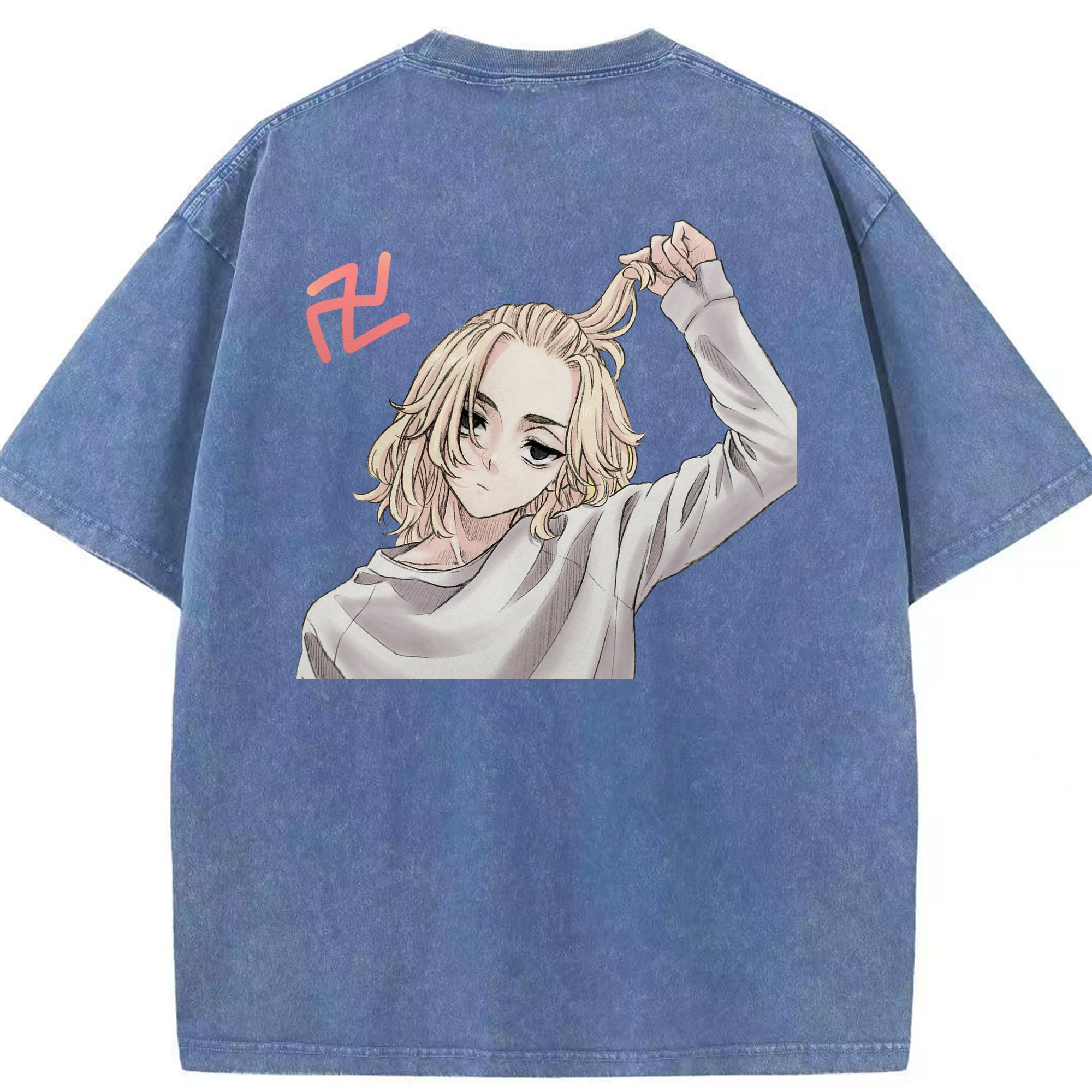 （画像用） 東京リベンジャーズ Tokyo Revengers 綿100% ヴィンテージ風 半袖Tシャツ（背面プリント）