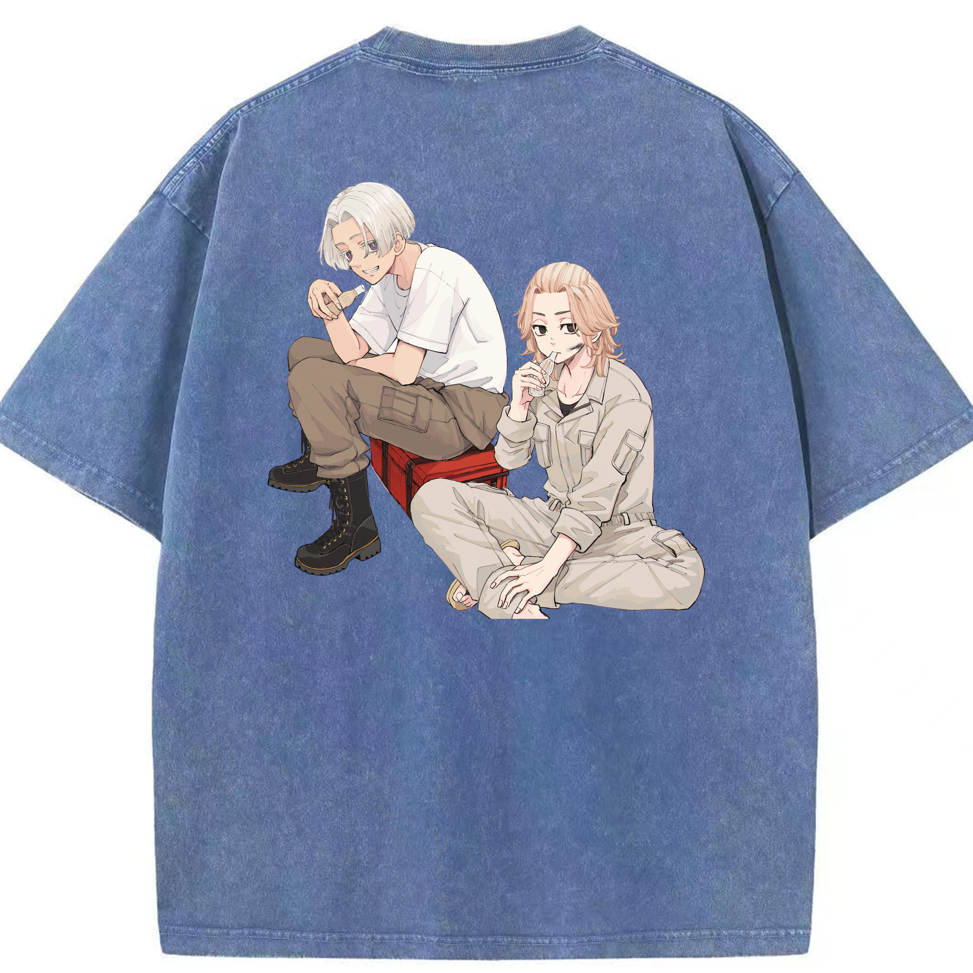 （画像用） 東京リベンジャーズ Tokyo Revengers 綿100% ヴィンテージ風 半袖Tシャツ（背面プリント）
