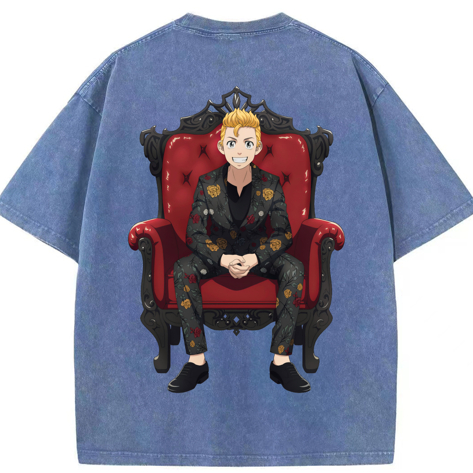 （画像用） 東京リベンジャーズ Tokyo Revengers 綿100% ヴィンテージ風 半袖Tシャツ（背面プリント）