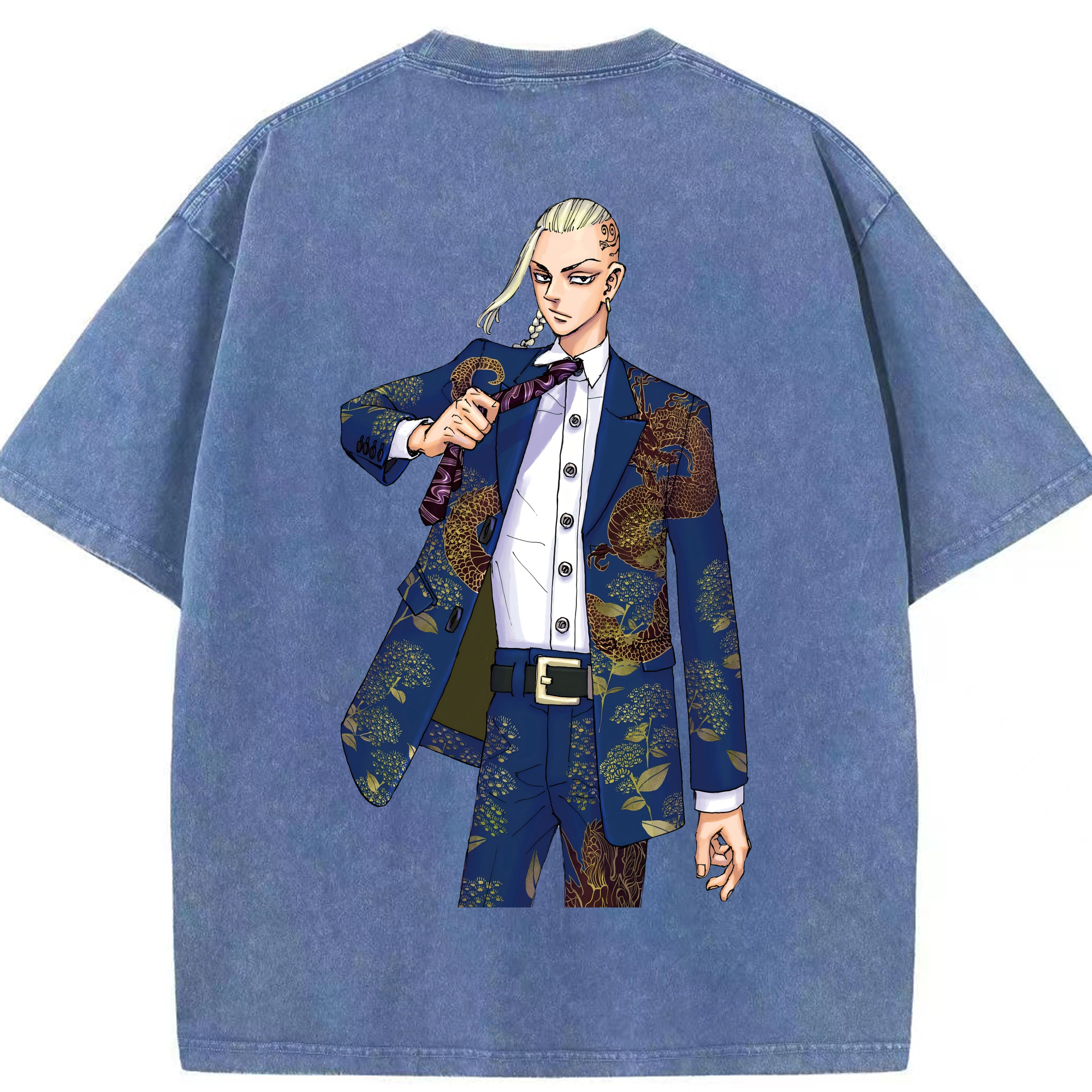 （画像用） 東京リベンジャーズ Tokyo Revengers 綿100% ヴィンテージ風 半袖Tシャツ（背面プリント）