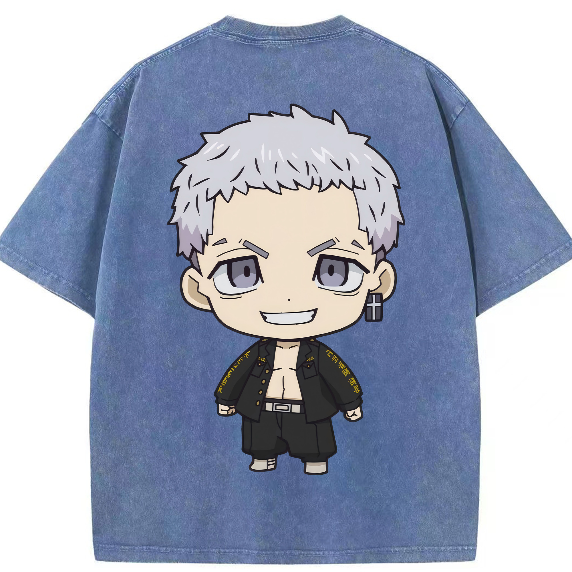 （画像用） 東京リベンジャーズ Tokyo Revengers 綿100% ヴィンテージ風 半袖Tシャツ（背面プリント）