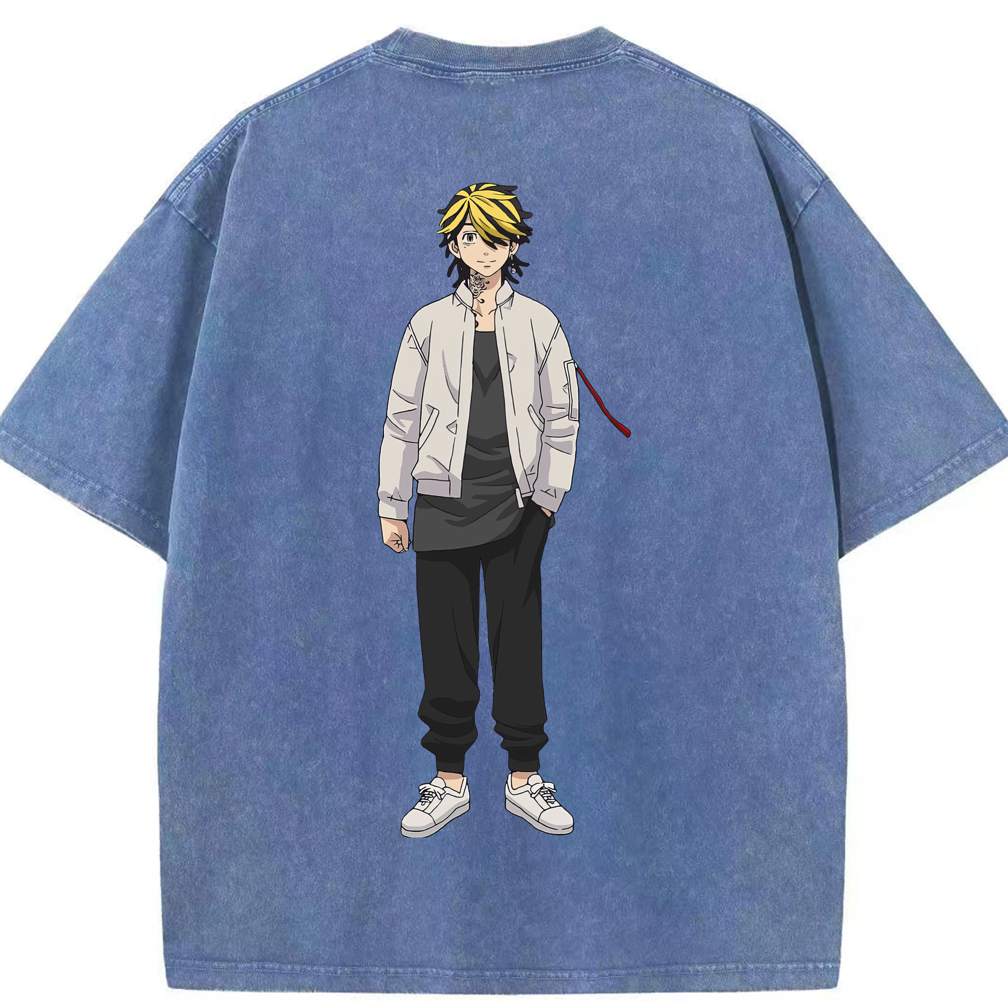 （画像用） 東京リベンジャーズ Tokyo Revengers 綿100% ヴィンテージ風 半袖Tシャツ（背面プリント）