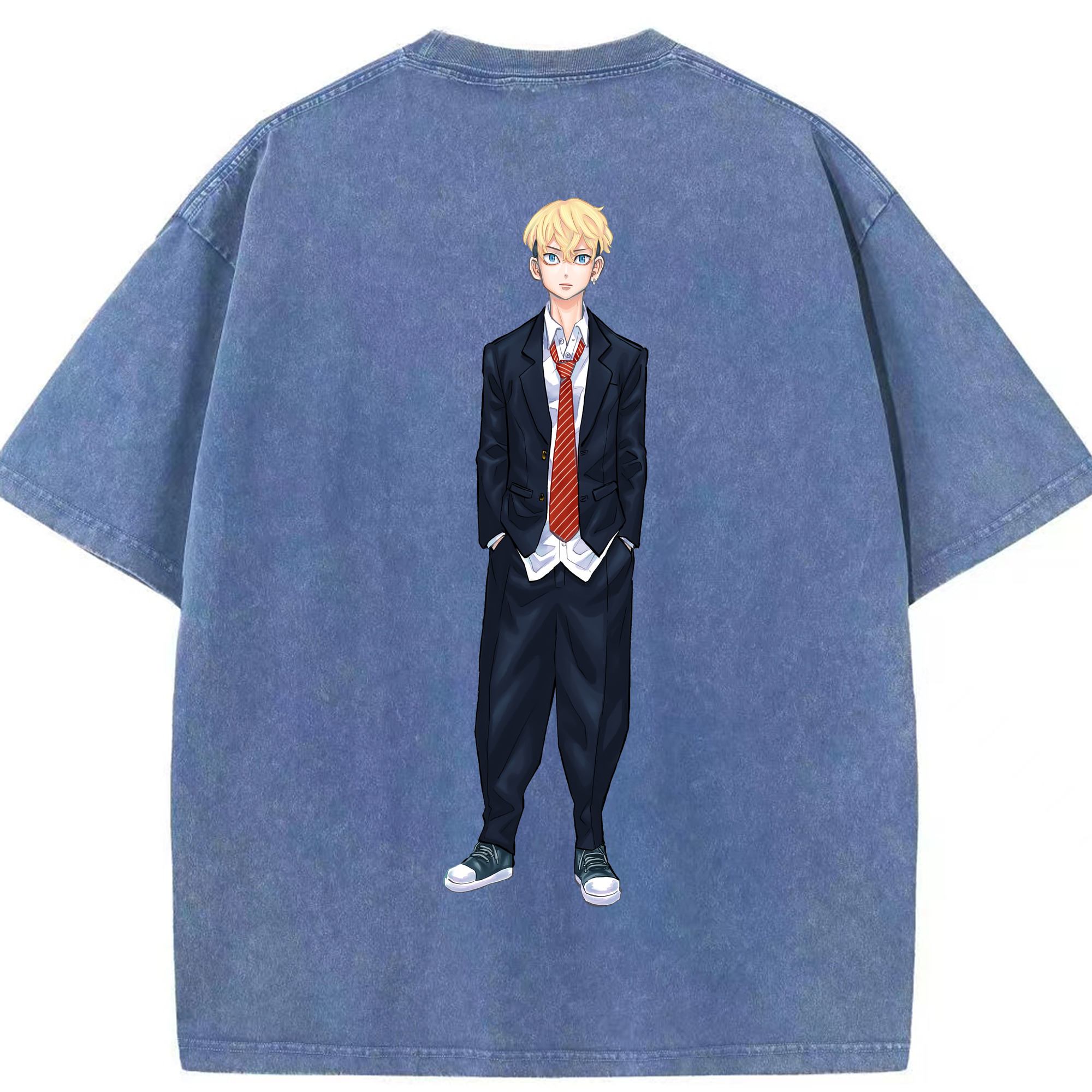 （画像用） 東京リベンジャーズ Tokyo Revengers 綿100% ヴィンテージ風 半袖Tシャツ（背面プリント）