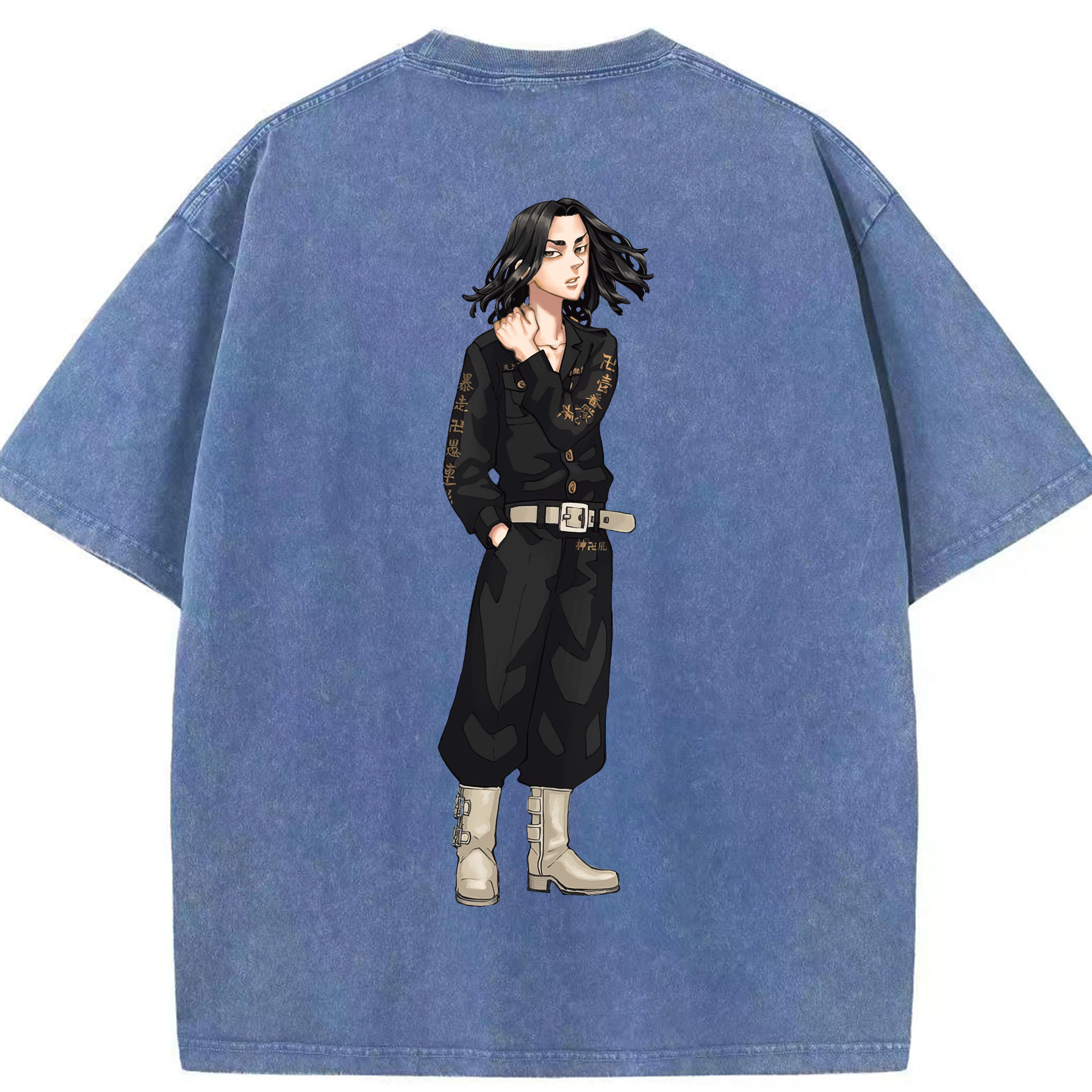 （画像用） 東京リベンジャーズ Tokyo Revengers 綿100% ヴィンテージ風 半袖Tシャツ（背面プリント）