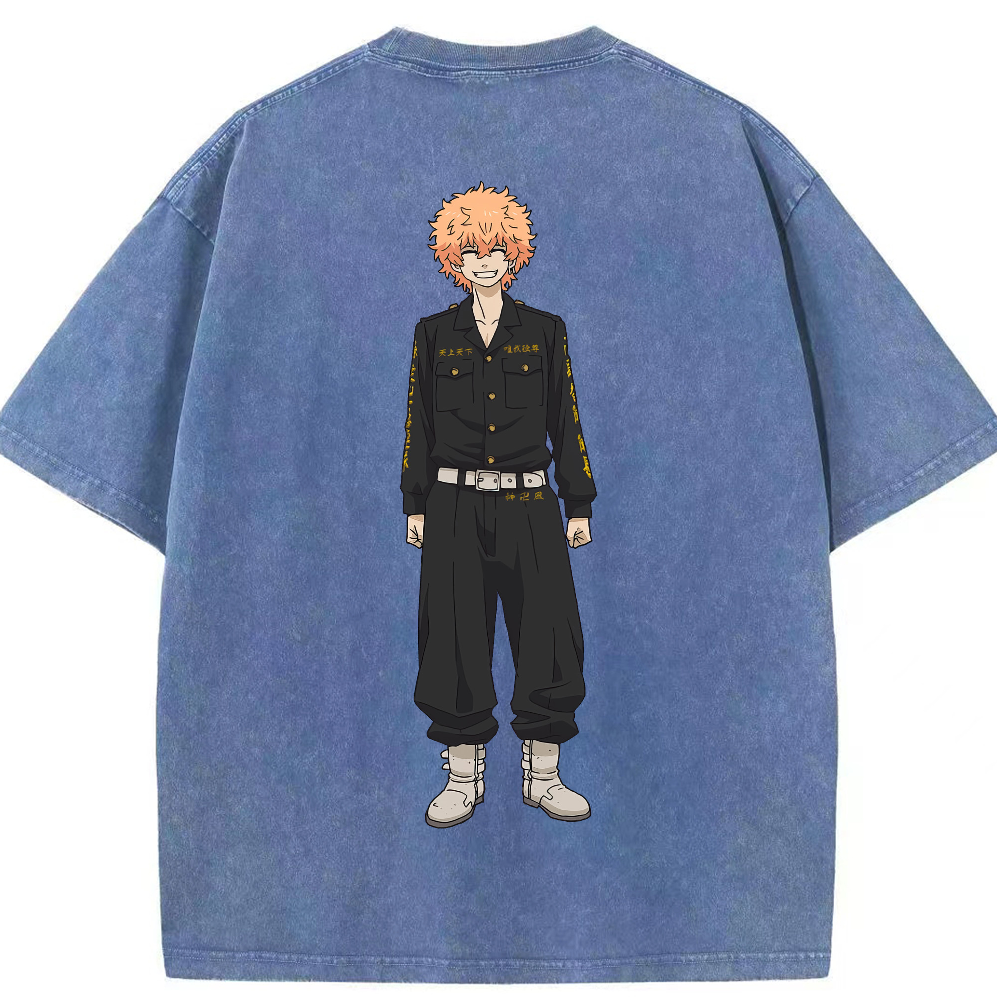 （画像用） 東京リベンジャーズ Tokyo Revengers 綿100% ヴィンテージ風 半袖Tシャツ（背面プリント）