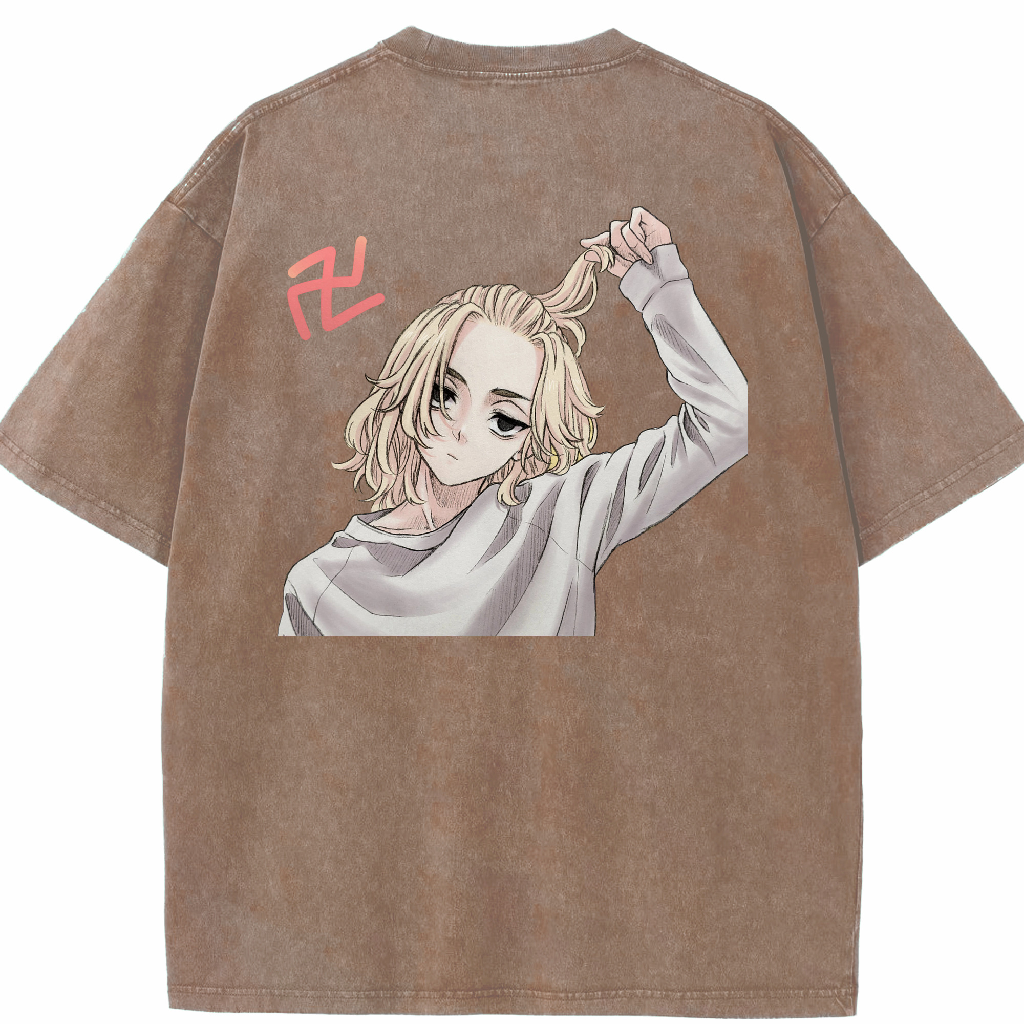 （画像用） 東京リベンジャーズ Tokyo Revengers 綿100% ヴィンテージ風 半袖Tシャツ（背面プリント）