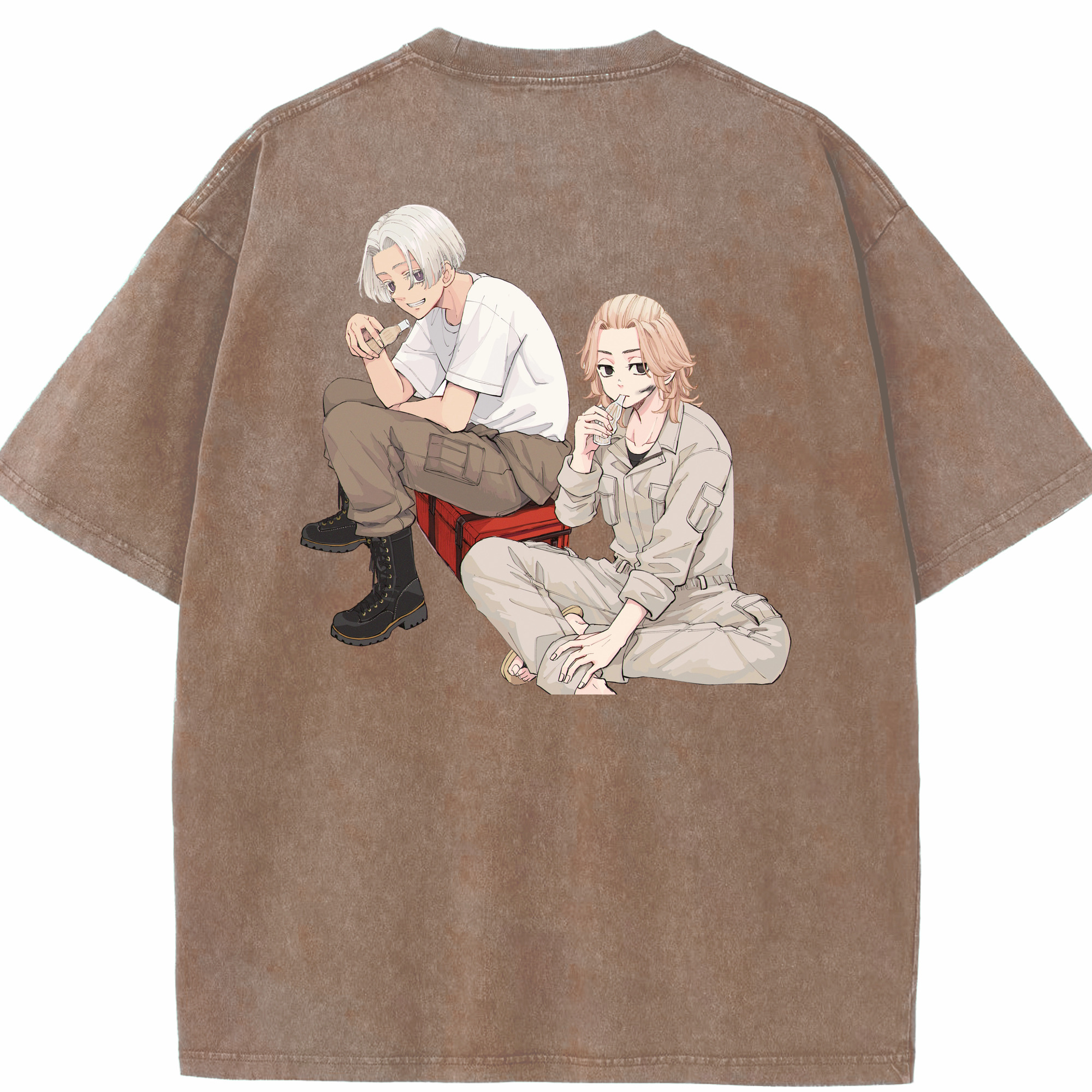 （画像用） 東京リベンジャーズ Tokyo Revengers 綿100% ヴィンテージ風 半袖Tシャツ（背面プリント）