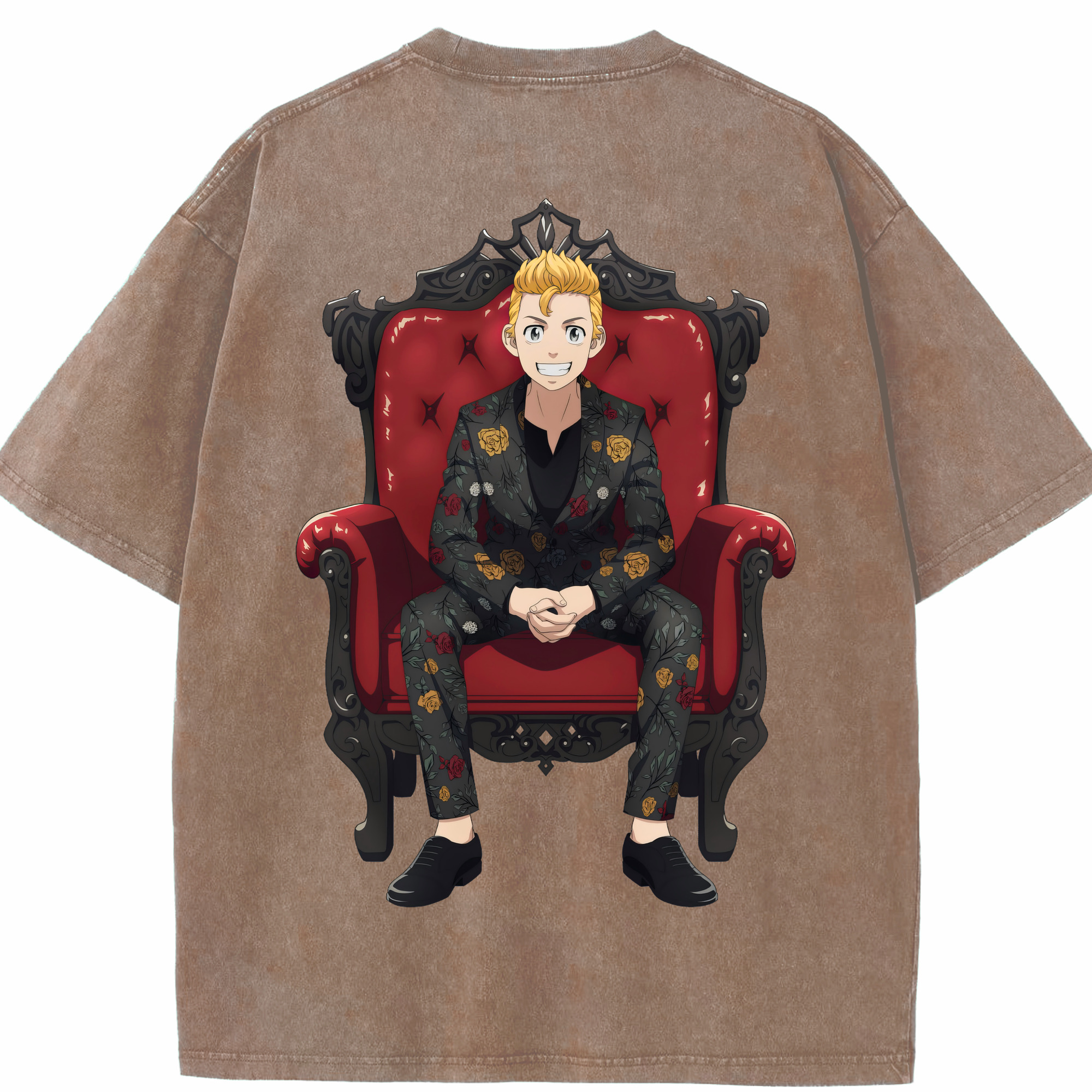 （画像用） 東京リベンジャーズ Tokyo Revengers 綿100% ヴィンテージ風 半袖Tシャツ（背面プリント）