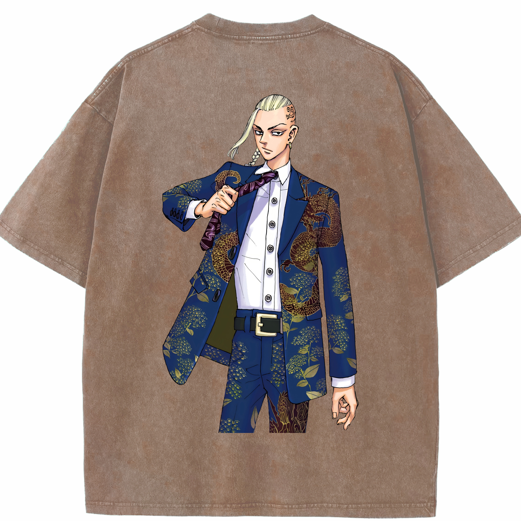 （画像用） 東京リベンジャーズ Tokyo Revengers 綿100% ヴィンテージ風 半袖Tシャツ（背面プリント）