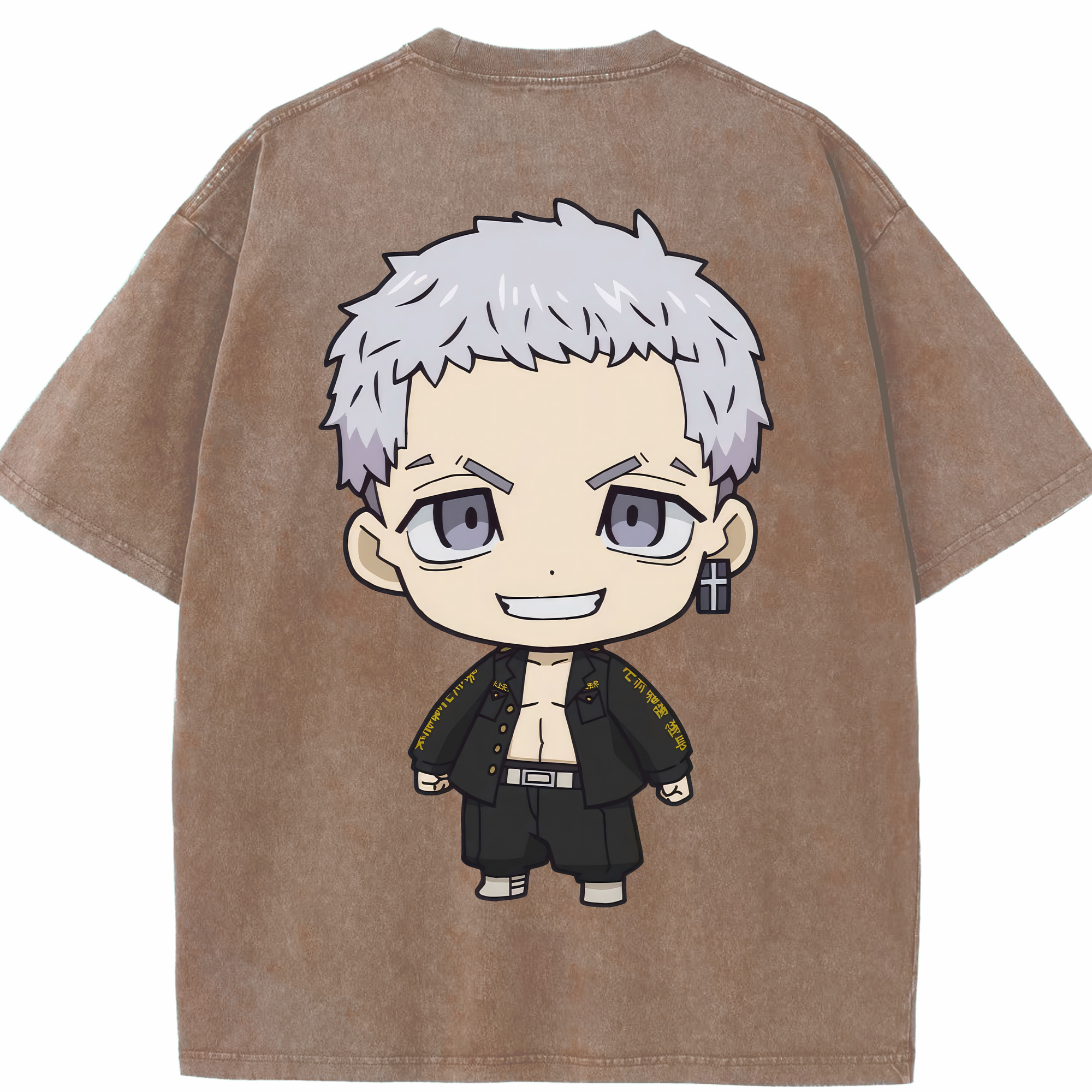 （画像用） 東京リベンジャーズ Tokyo Revengers 綿100% ヴィンテージ風 半袖Tシャツ（背面プリント）