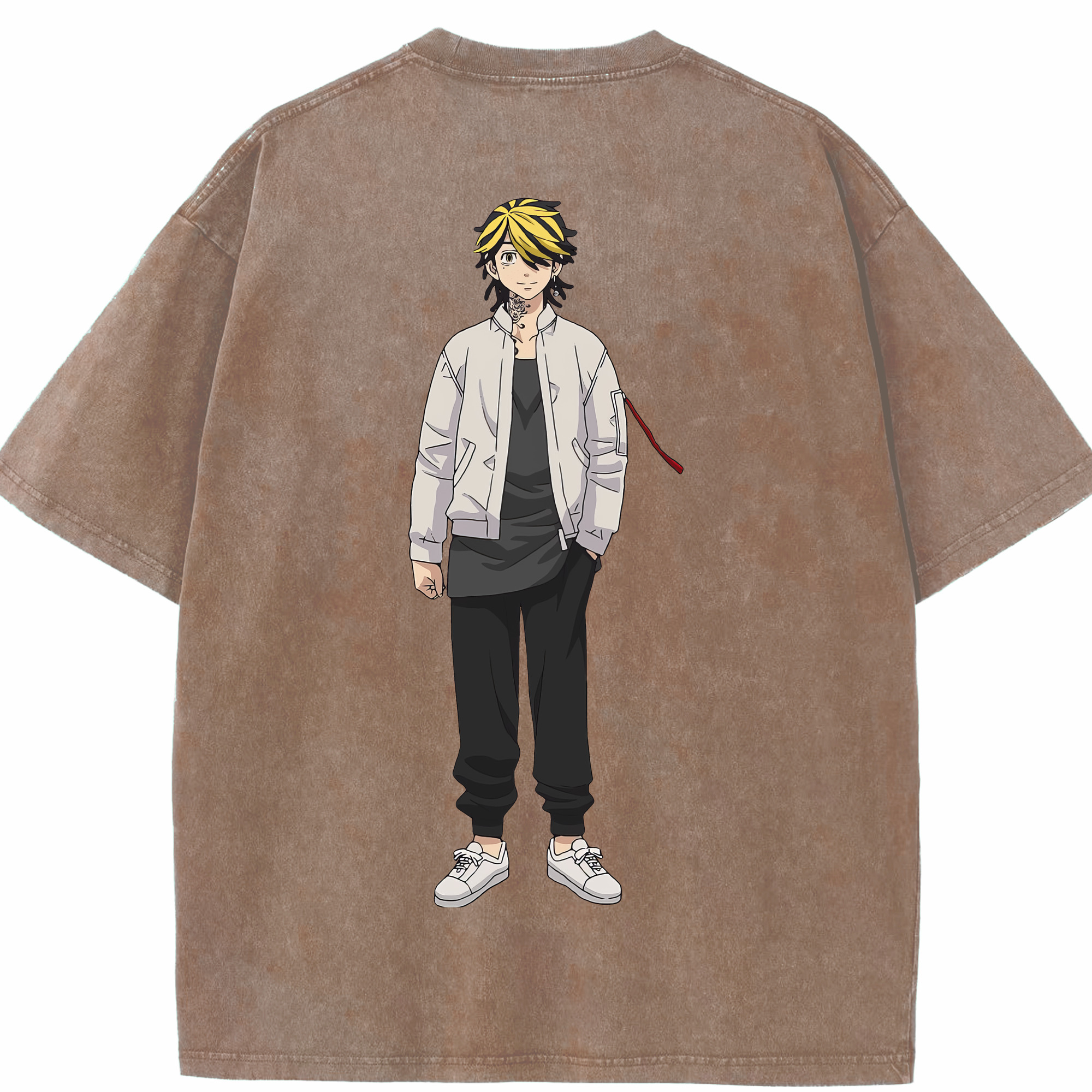 （画像用） 東京リベンジャーズ Tokyo Revengers 綿100% ヴィンテージ風 半袖Tシャツ（背面プリント）