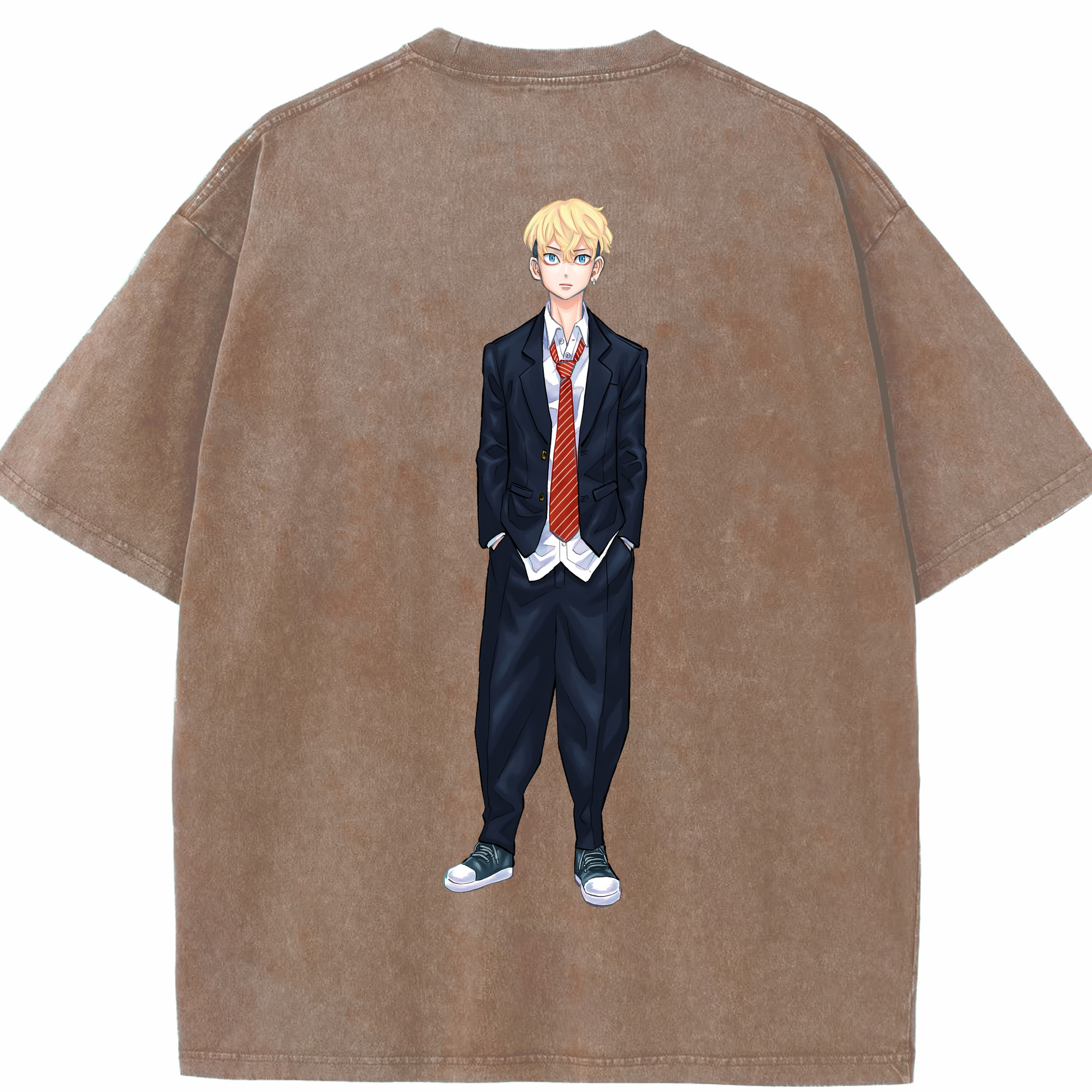 （画像用） 東京リベンジャーズ Tokyo Revengers 綿100% ヴィンテージ風 半袖Tシャツ（背面プリント）