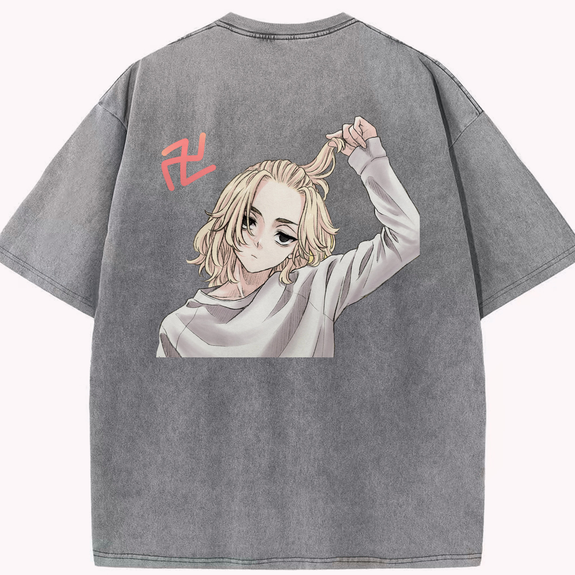 （画像用） 東京リベンジャーズ Tokyo Revengers 綿100% ヴィンテージ風 半袖Tシャツ（背面プリント）