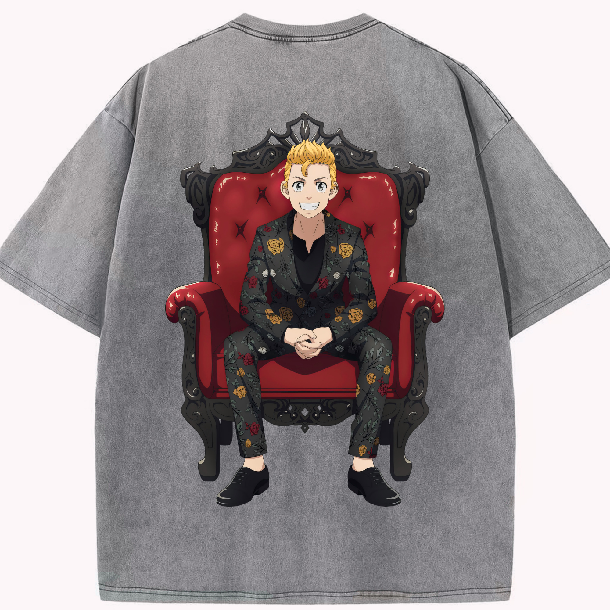 （画像用） 東京リベンジャーズ Tokyo Revengers 綿100% ヴィンテージ風 半袖Tシャツ（背面プリント）