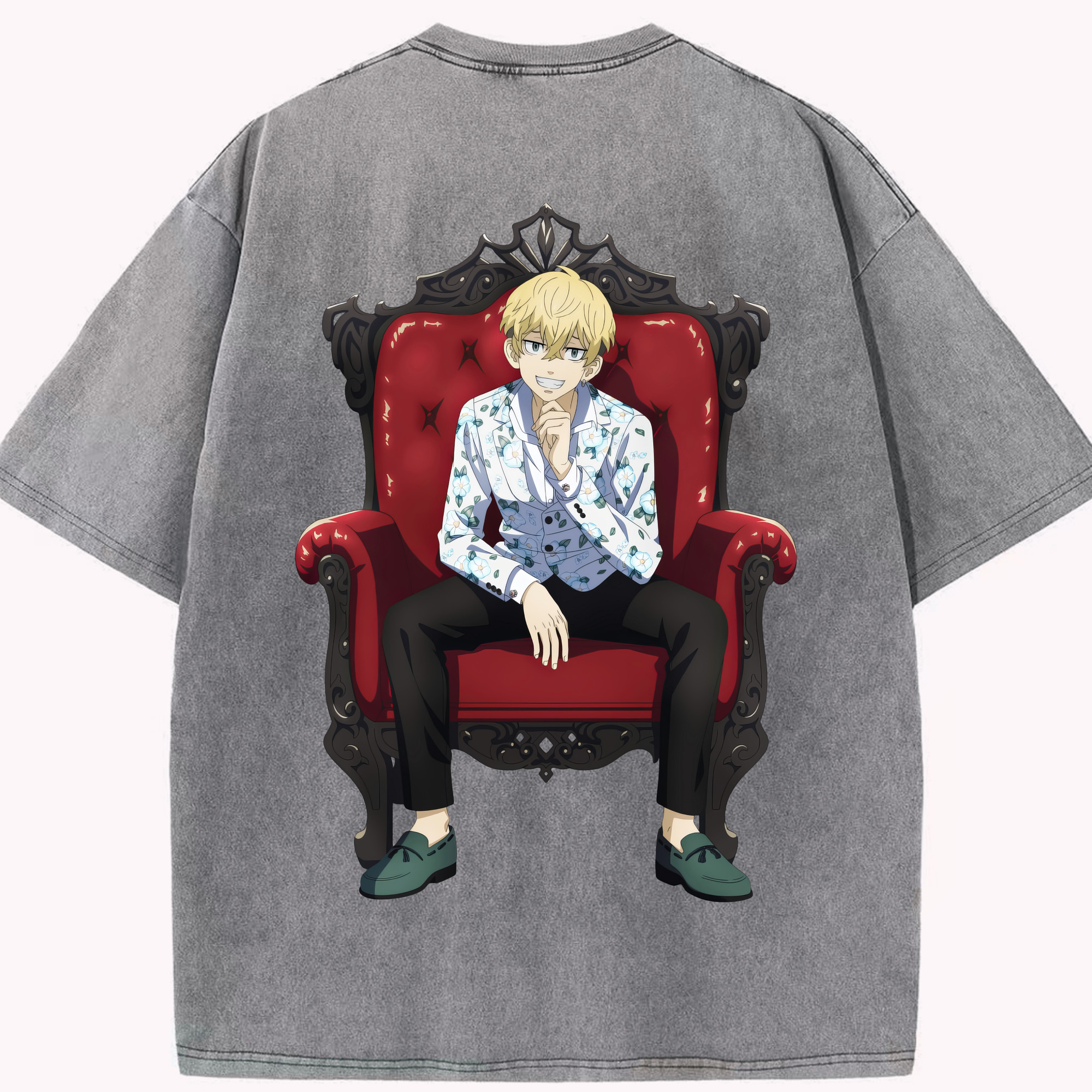 （画像用） 東京リベンジャーズ Tokyo Revengers 綿100% ヴィンテージ風 半袖Tシャツ（背面プリント）