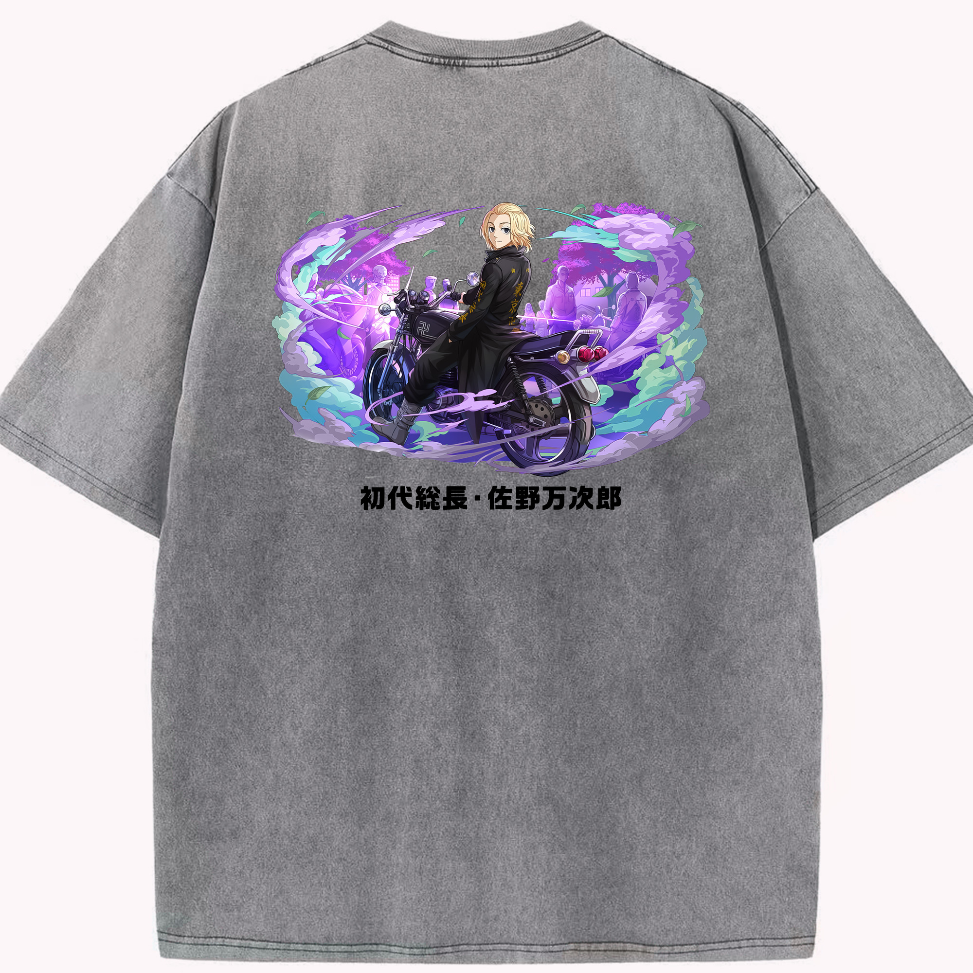 （画像用） 東京リベンジャーズ Tokyo Revengers 綿100% ヴィンテージ風 半袖Tシャツ（背面プリント）
