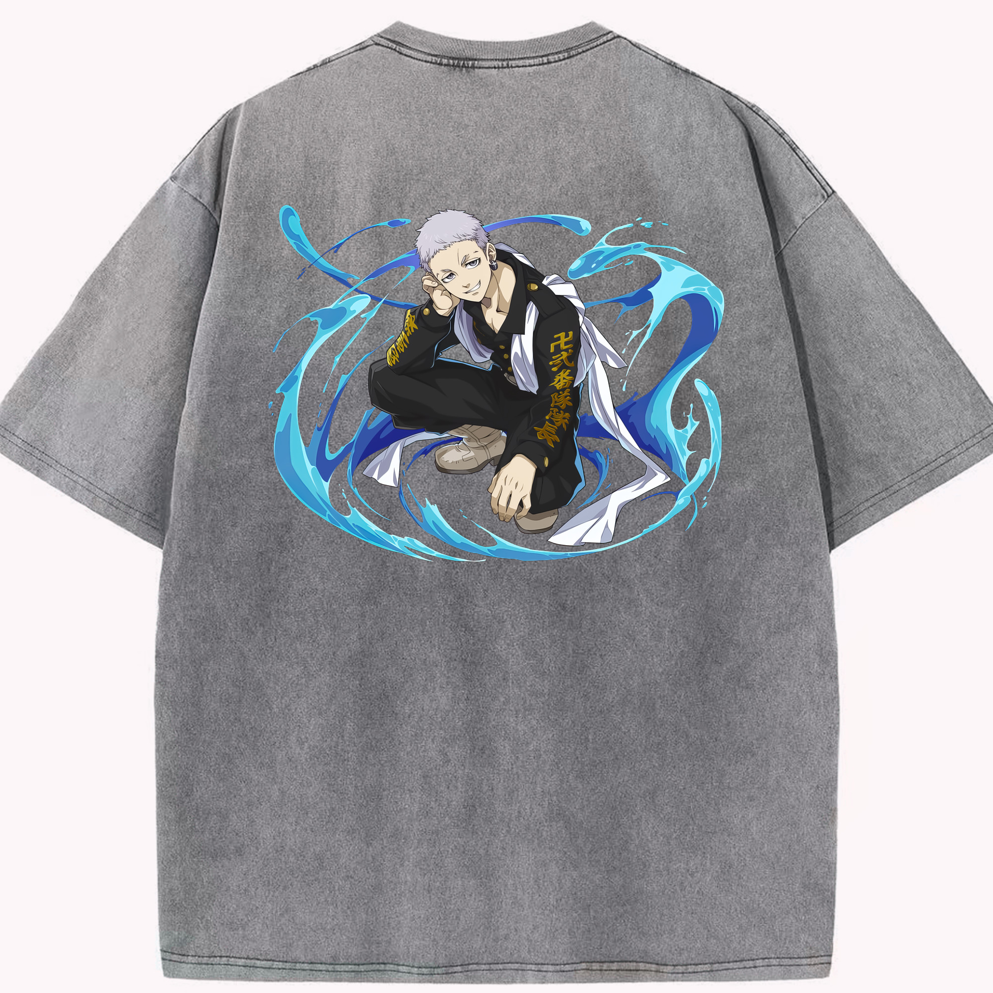 （画像用） 東京リベンジャーズ Tokyo Revengers 綿100% ヴィンテージ風 半袖Tシャツ（背面プリント）