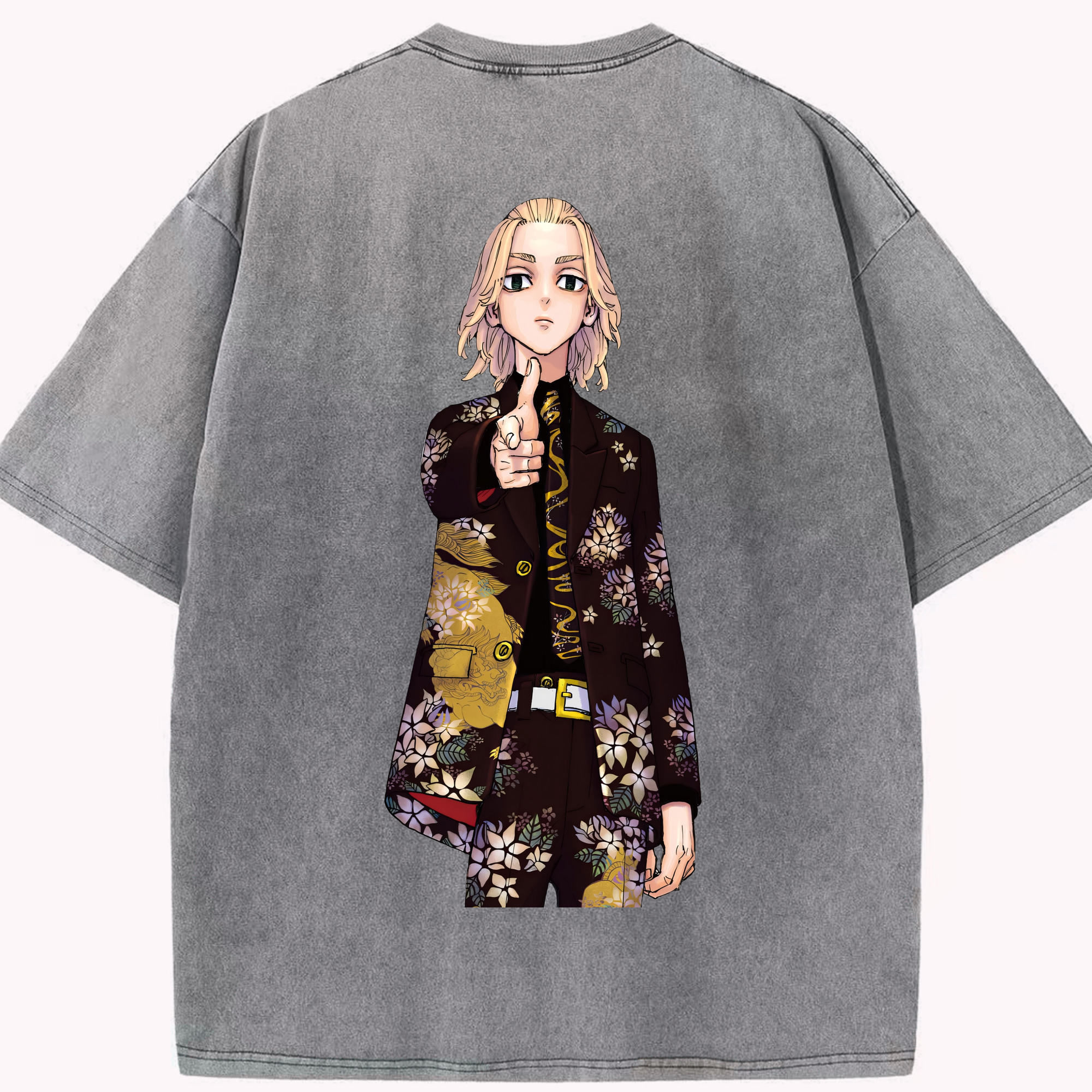 （画像用） 東京リベンジャーズ Tokyo Revengers 綿100% ヴィンテージ風 半袖Tシャツ（背面プリント）