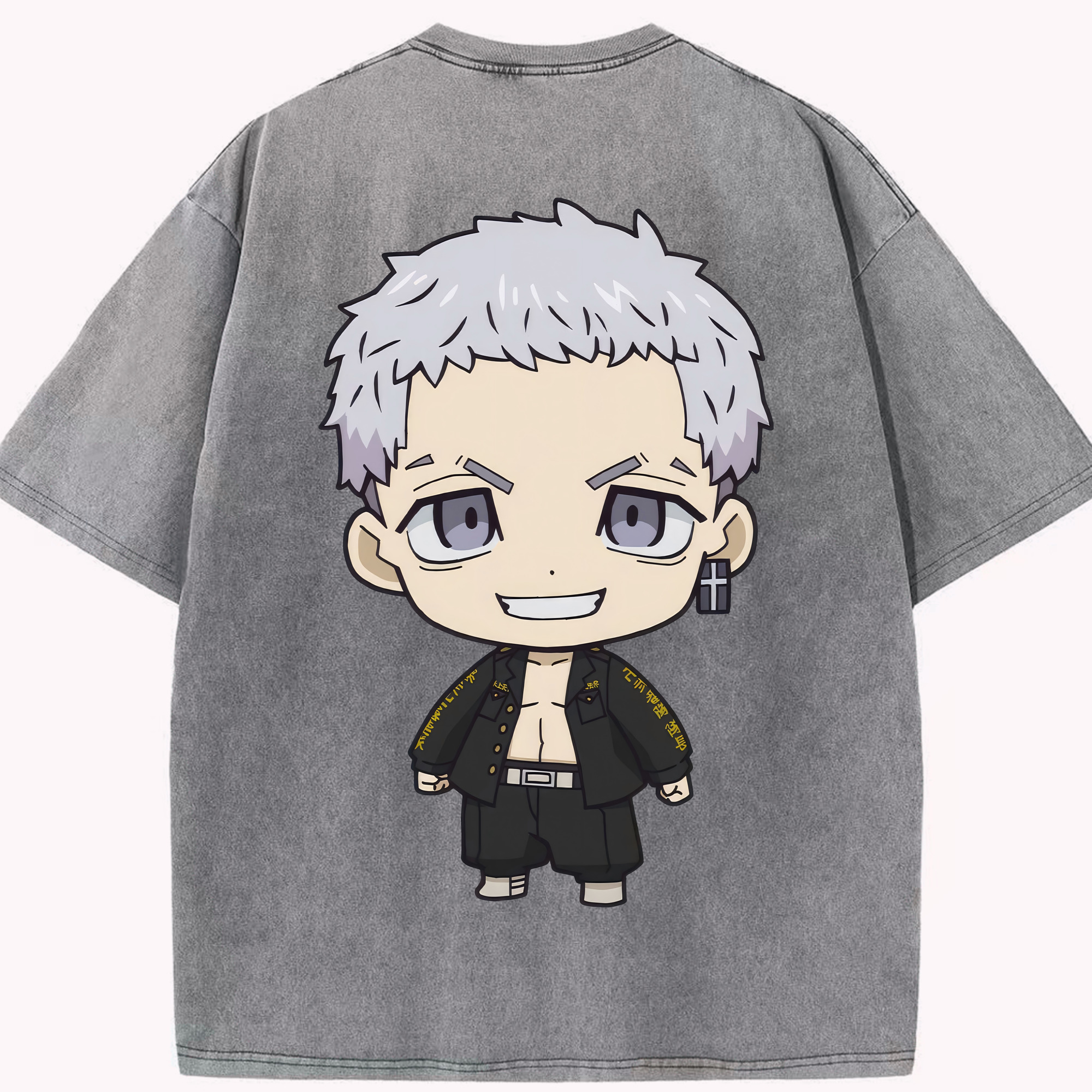 （画像用） 東京リベンジャーズ Tokyo Revengers 綿100% ヴィンテージ風 半袖Tシャツ（背面プリント）