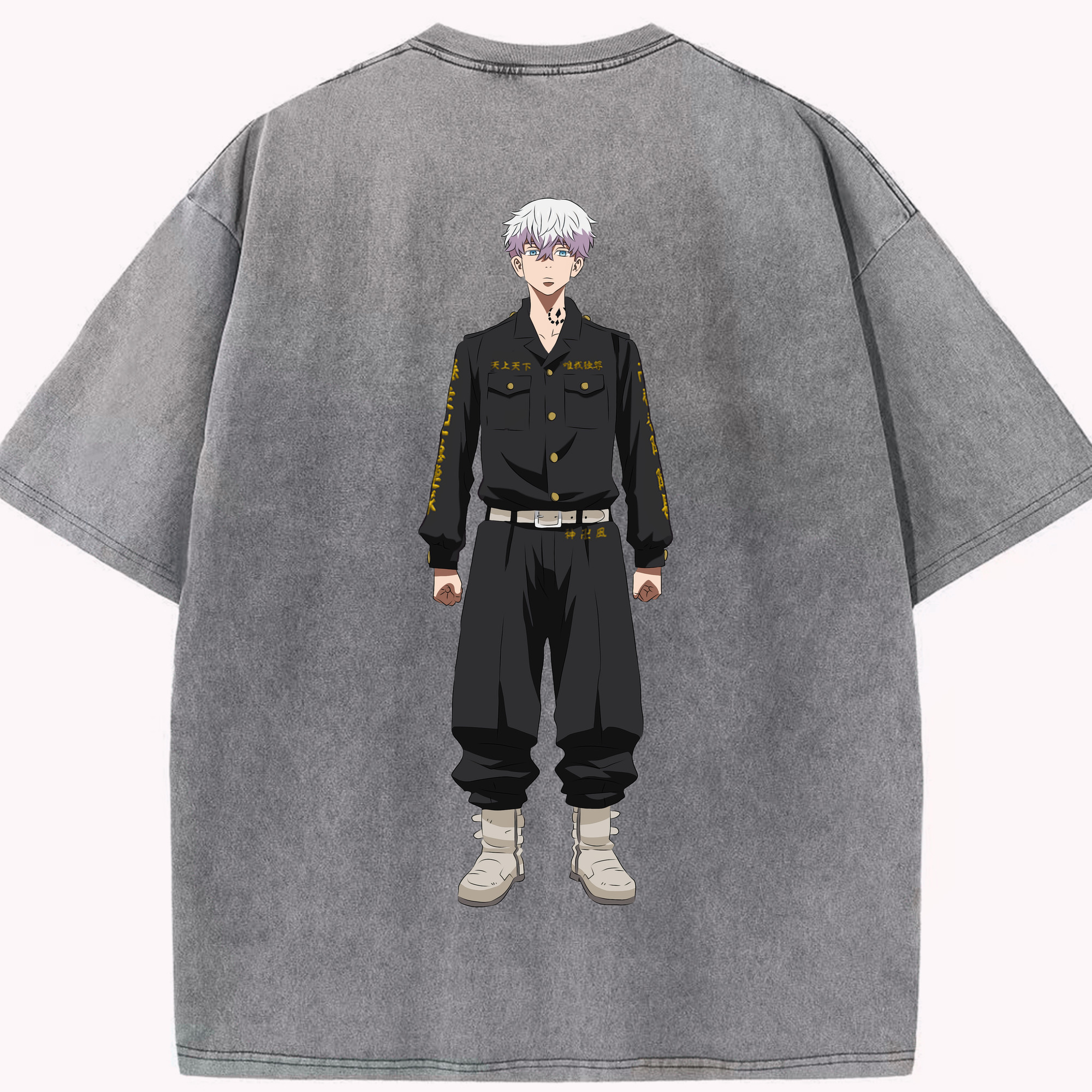 （画像用） 東京リベンジャーズ Tokyo Revengers 綿100% ヴィンテージ風 半袖Tシャツ（背面プリント）