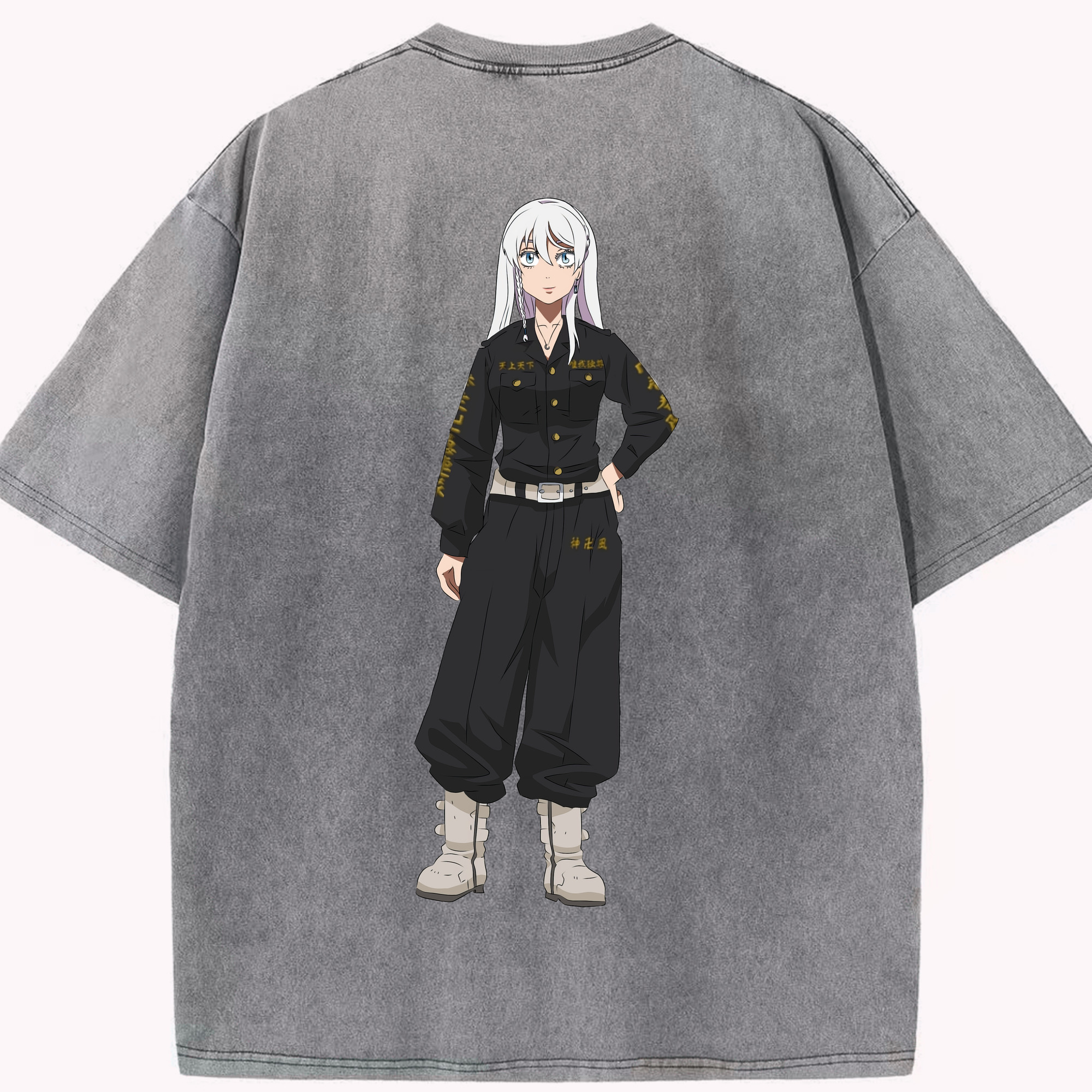 （画像用） 東京リベンジャーズ Tokyo Revengers 綿100% ヴィンテージ風 半袖Tシャツ（背面プリント）