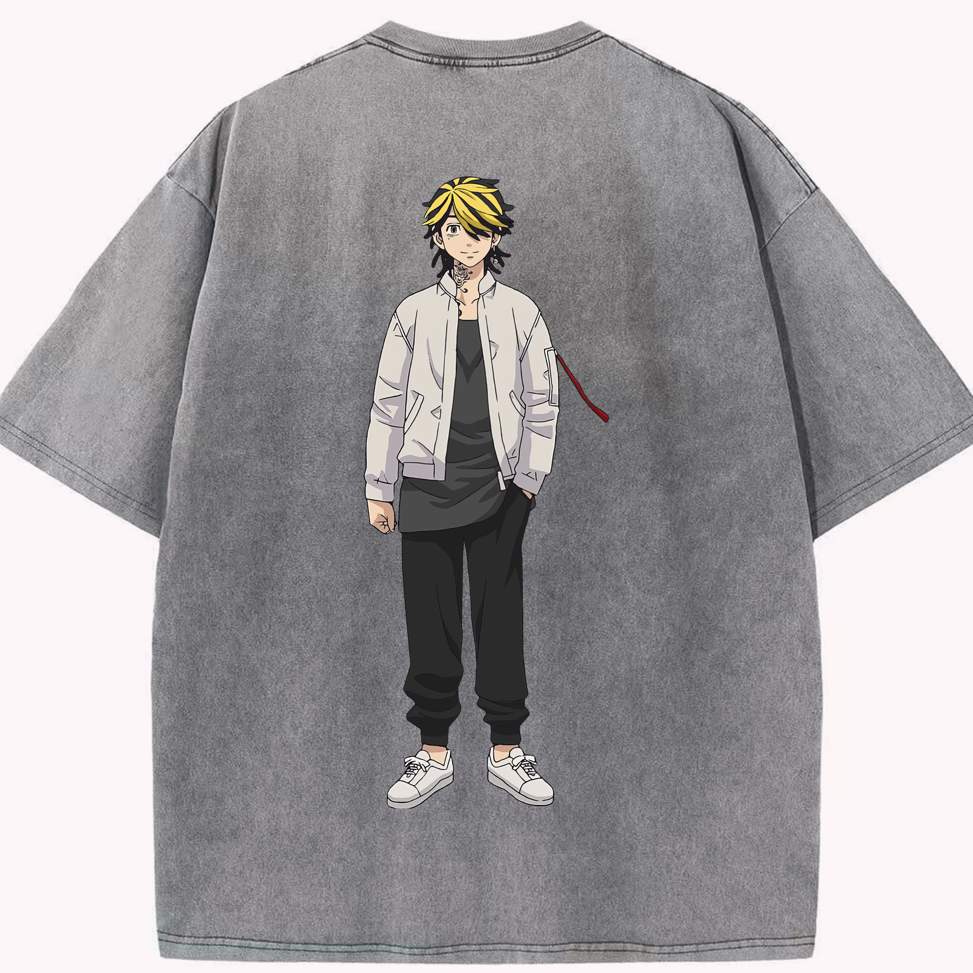 （画像用） 東京リベンジャーズ Tokyo Revengers 綿100% ヴィンテージ風 半袖Tシャツ（背面プリント）
