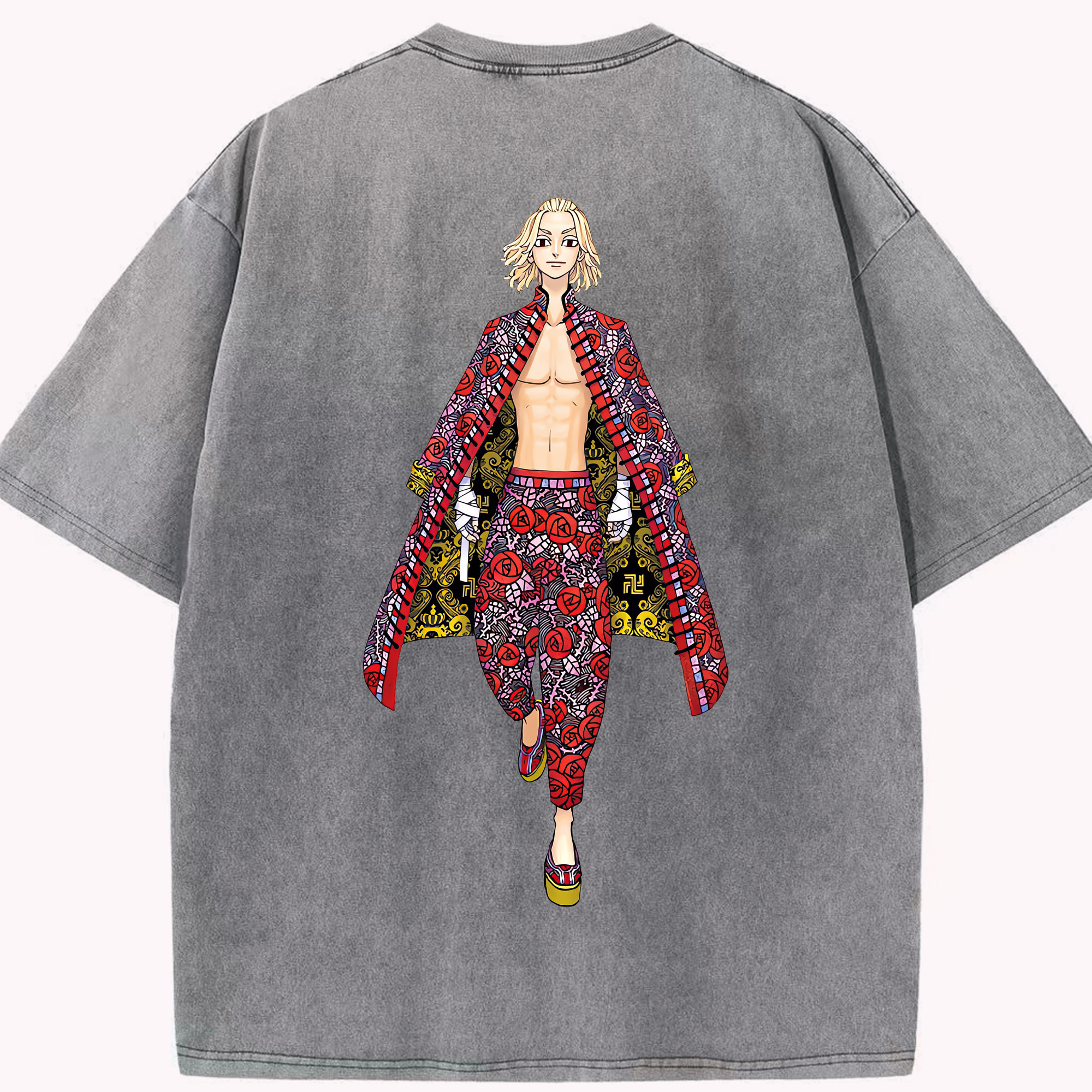 （画像用） 東京リベンジャーズ Tokyo Revengers 綿100% ヴィンテージ風 半袖Tシャツ（背面プリント）