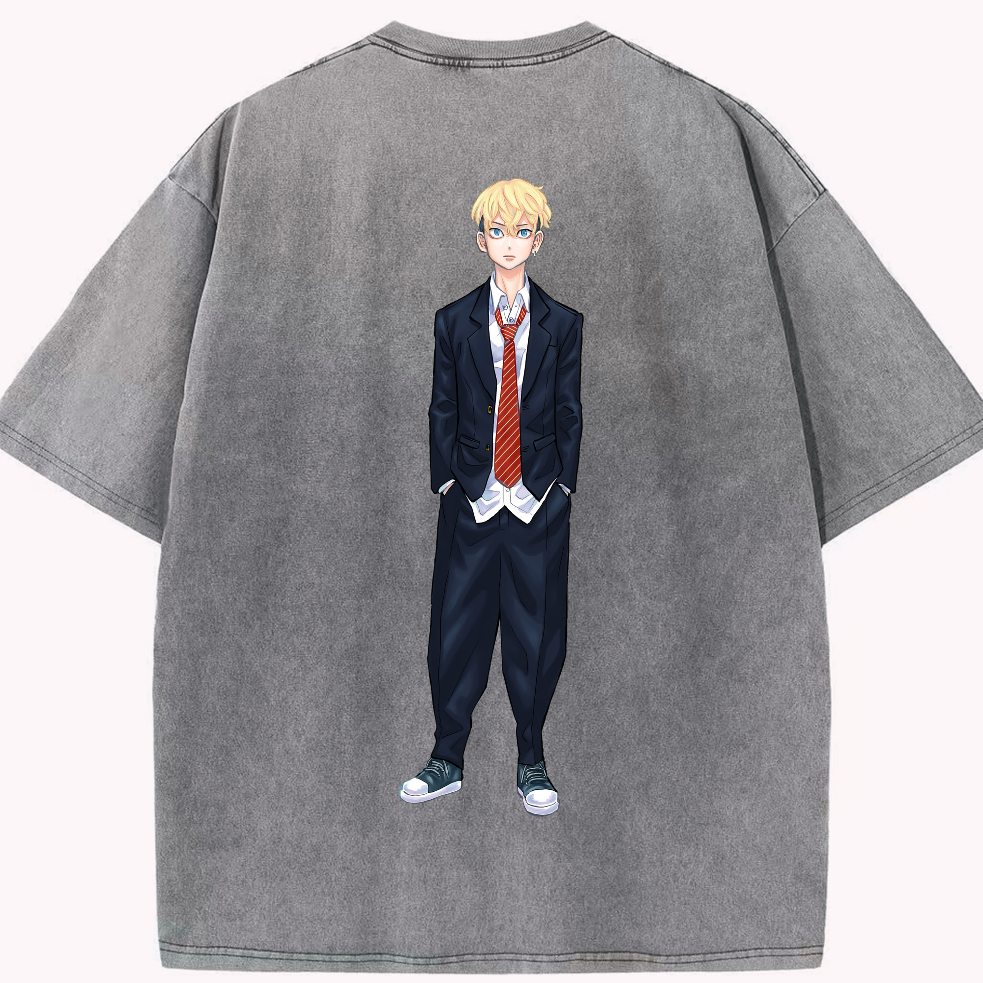 （画像用） 東京リベンジャーズ Tokyo Revengers 綿100% ヴィンテージ風 半袖Tシャツ（背面プリント）