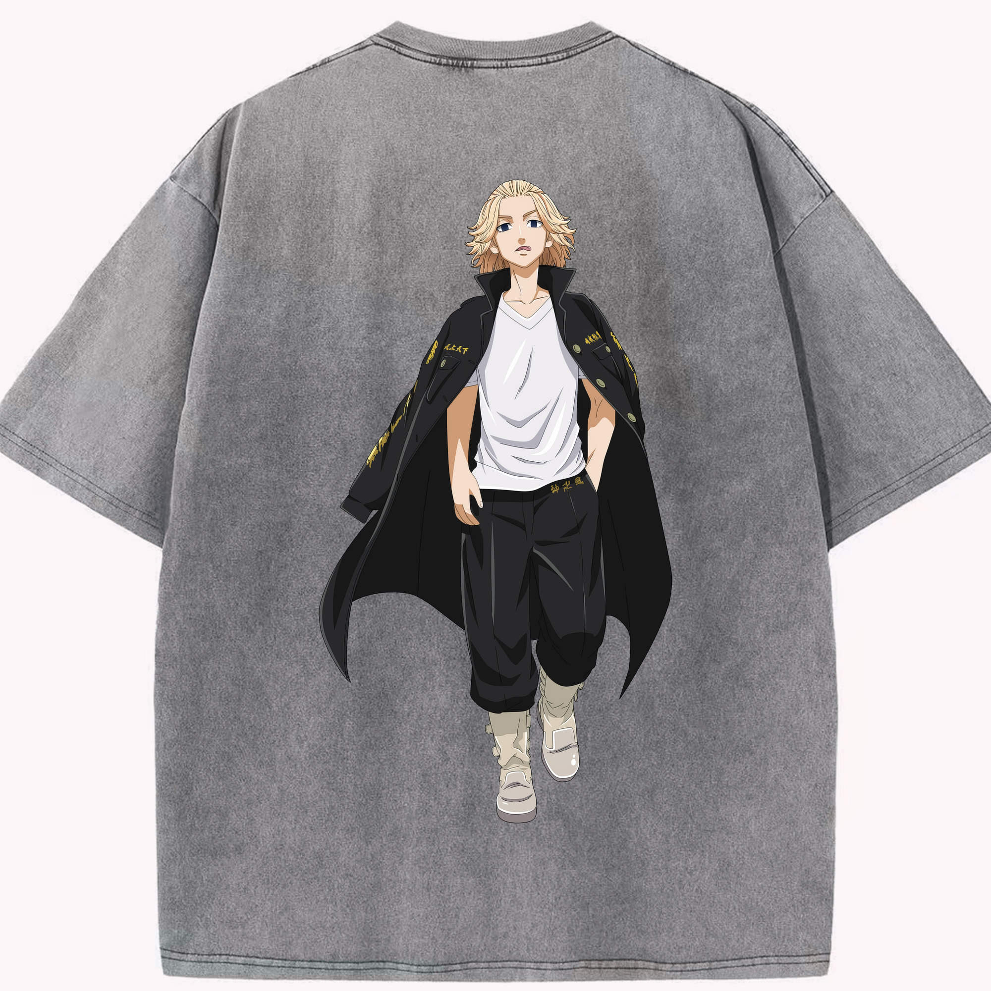 （画像用） 東京リベンジャーズ Tokyo Revengers 綿100% ヴィンテージ風 半袖Tシャツ（背面プリント）