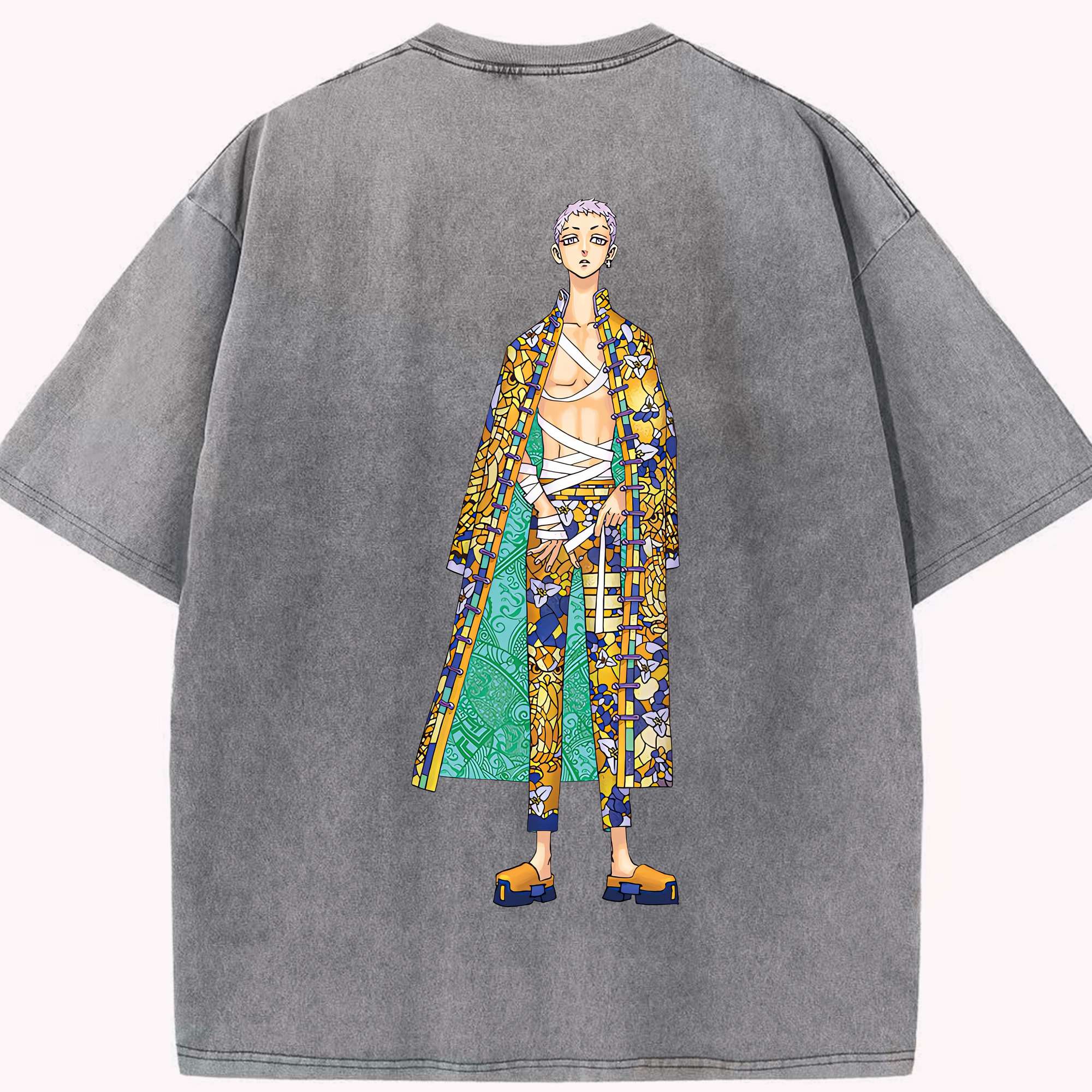 （画像用） 東京リベンジャーズ Tokyo Revengers 綿100% ヴィンテージ風 半袖Tシャツ（背面プリント）