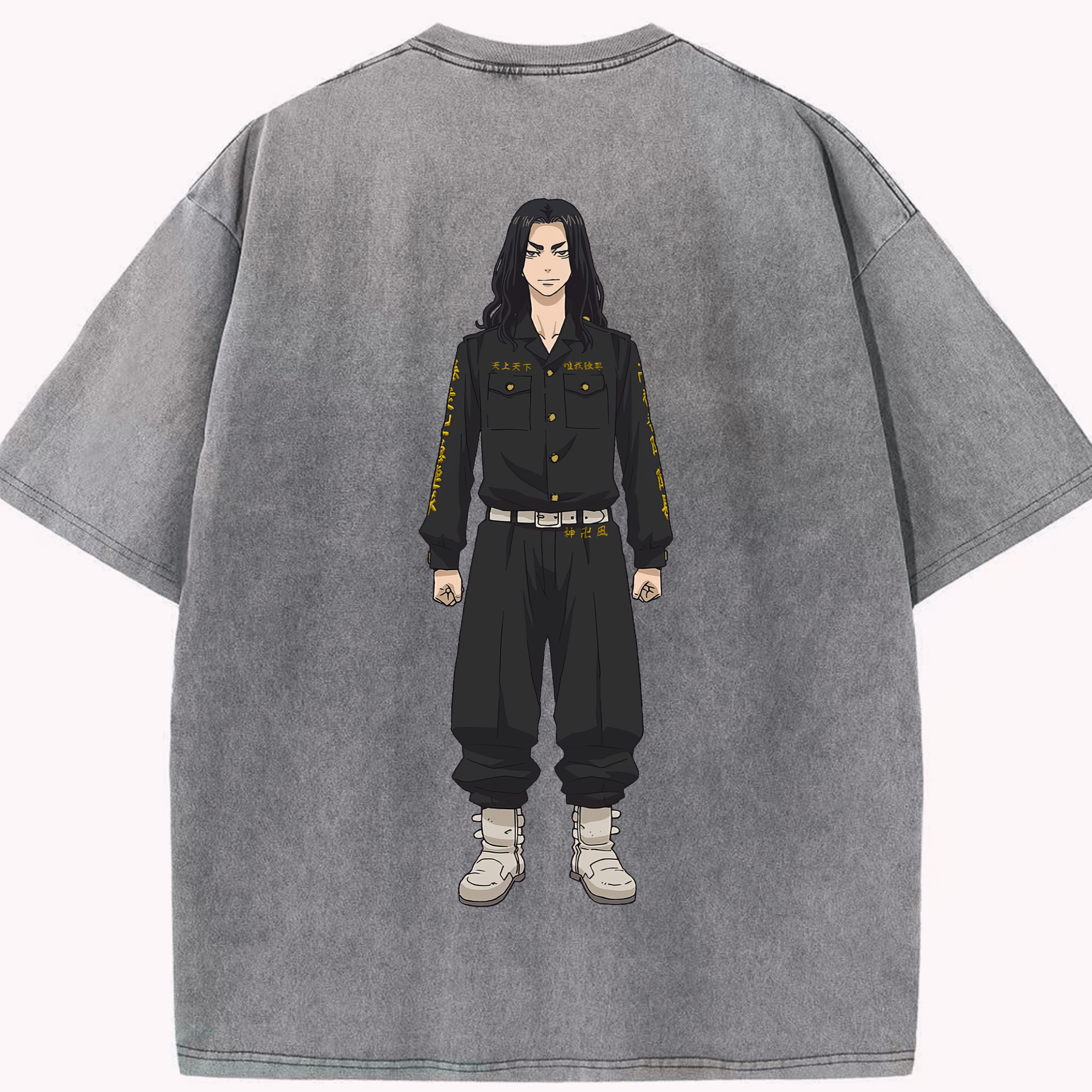 （画像用） 東京リベンジャーズ Tokyo Revengers 綿100% ヴィンテージ風 半袖Tシャツ（背面プリント）
