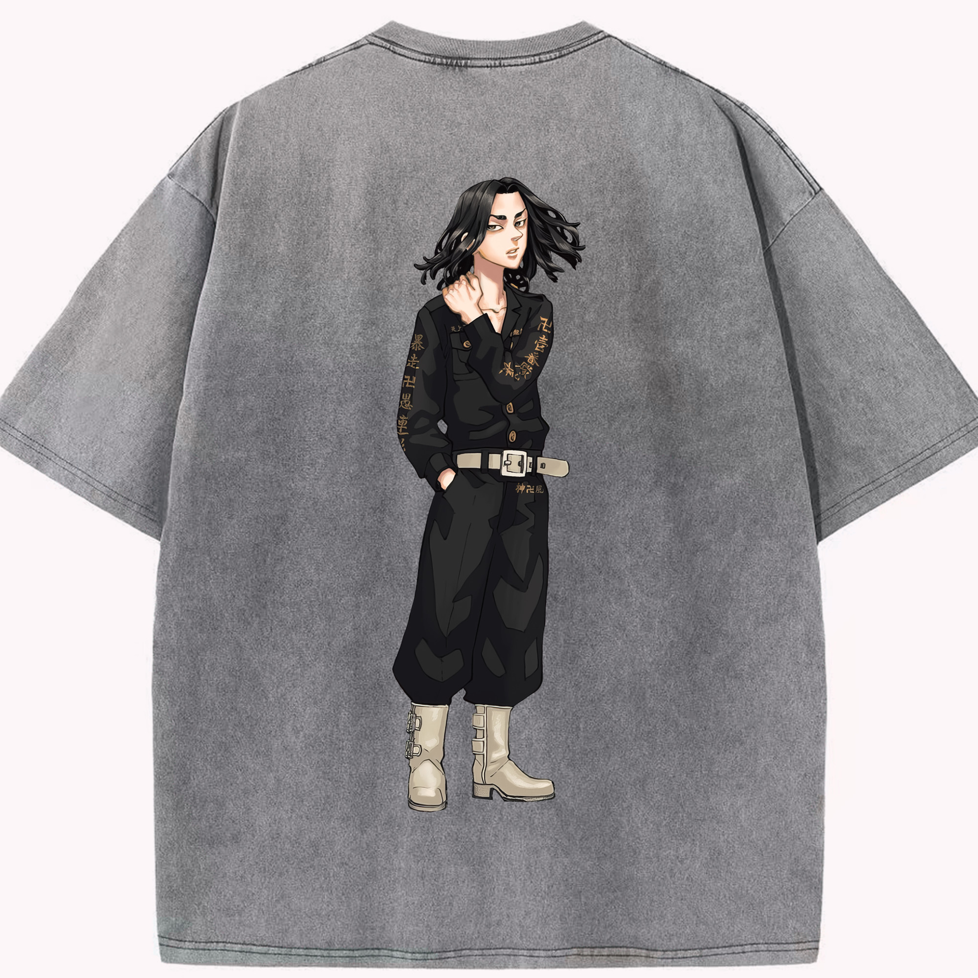 （画像用） 東京リベンジャーズ Tokyo Revengers 綿100% ヴィンテージ風 半袖Tシャツ（背面プリント）