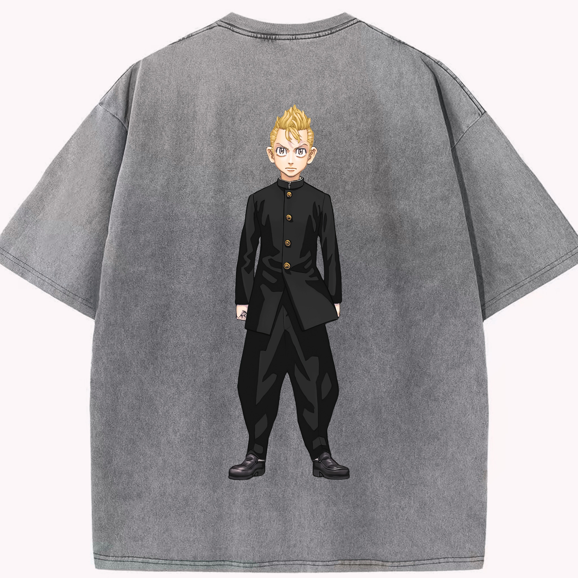 （画像用） 東京リベンジャーズ Tokyo Revengers 綿100% ヴィンテージ風 半袖Tシャツ（背面プリント）