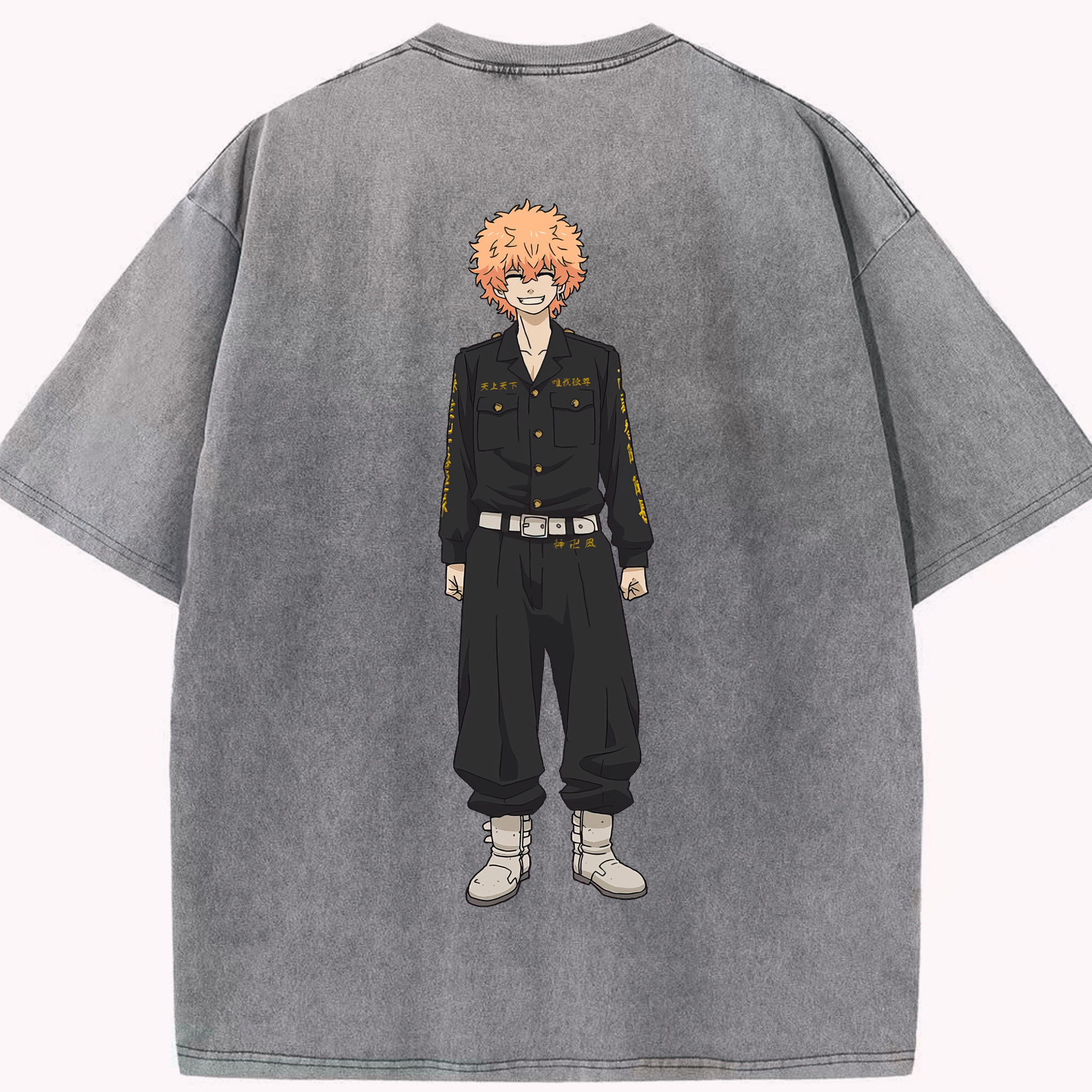 （画像用） 東京リベンジャーズ Tokyo Revengers 綿100% ヴィンテージ風 半袖Tシャツ（背面プリント）