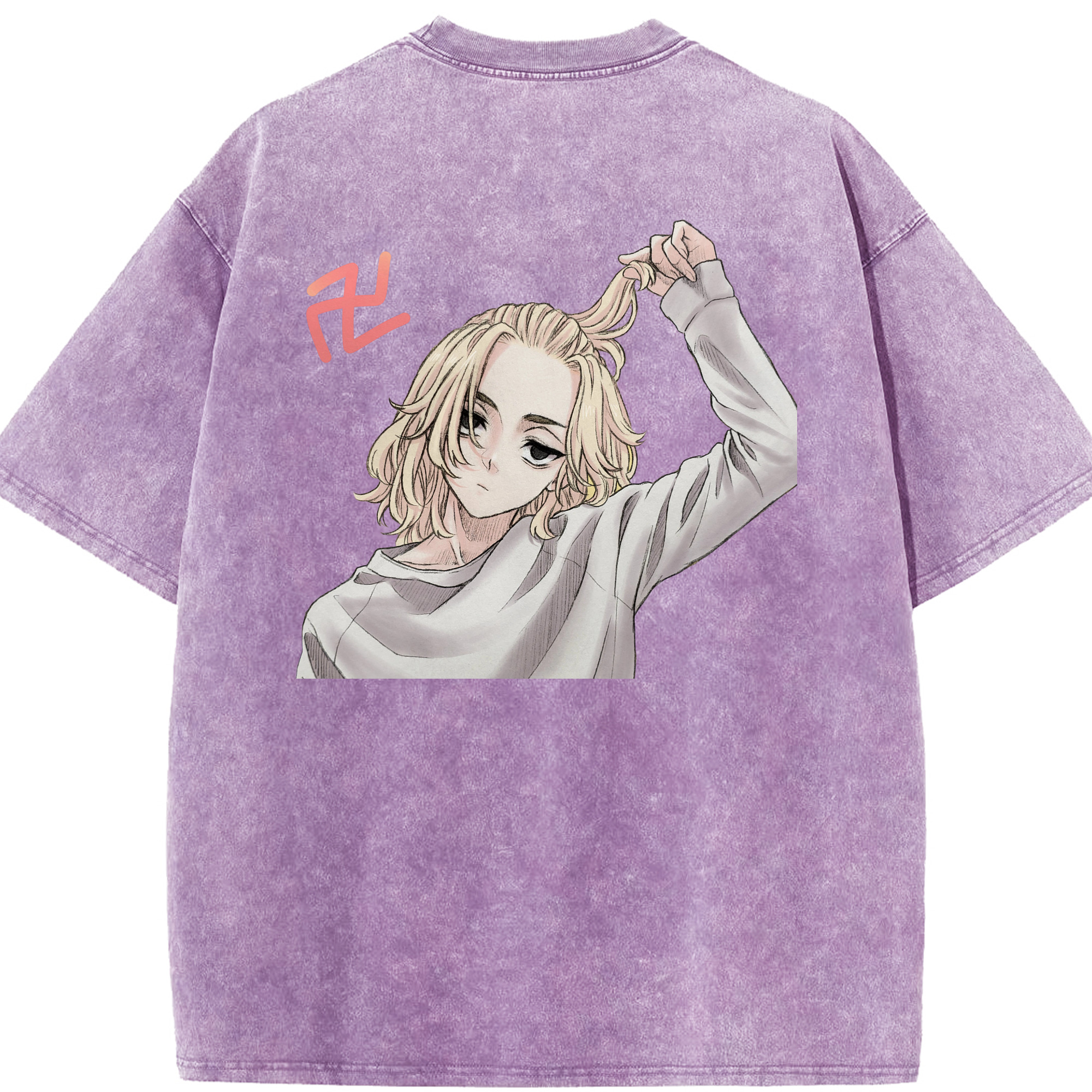 （画像用） 東京リベンジャーズ Tokyo Revengers 綿100% ヴィンテージ風 半袖Tシャツ（背面プリント）
